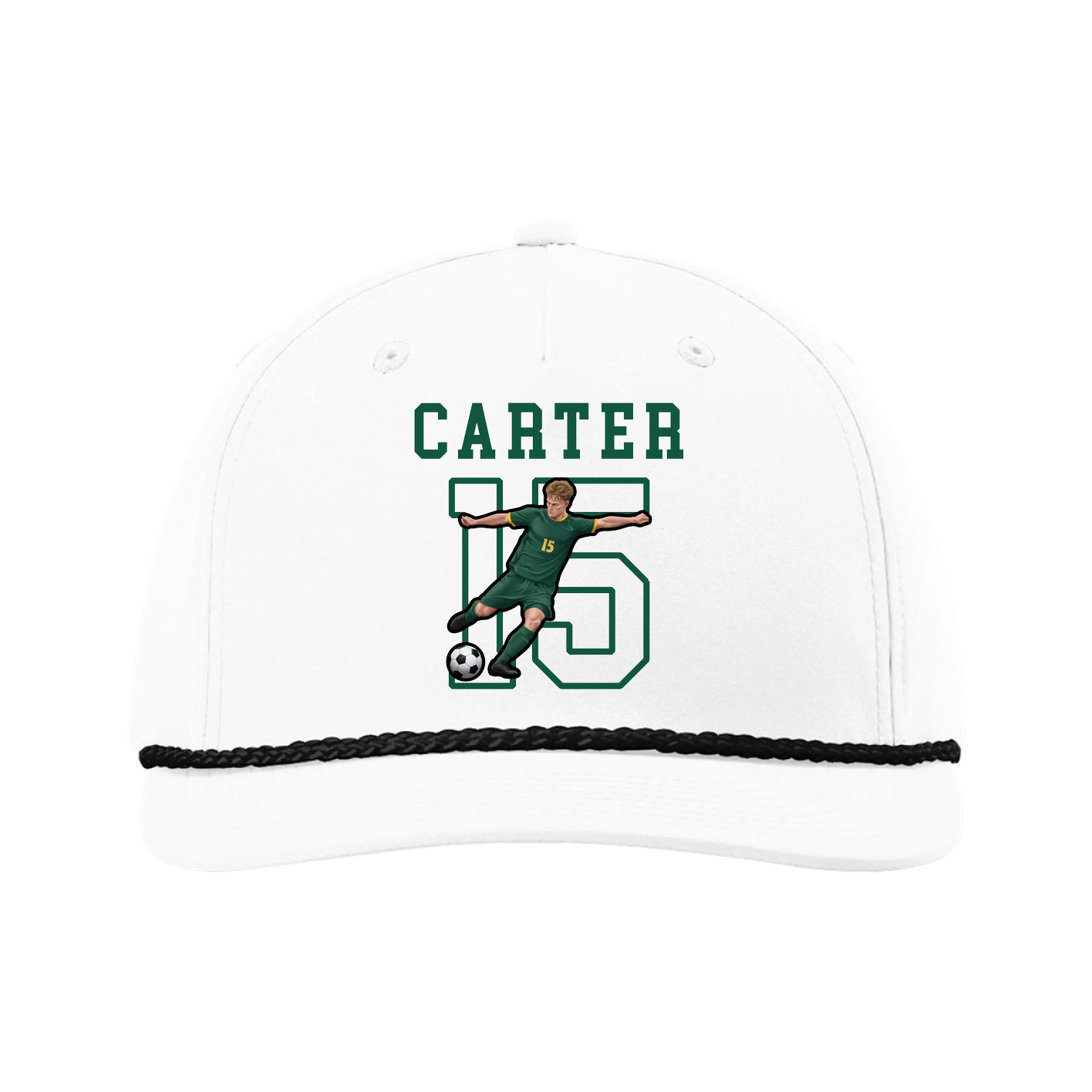 Five-Panel Classic Rope Cap — Shirsey in White