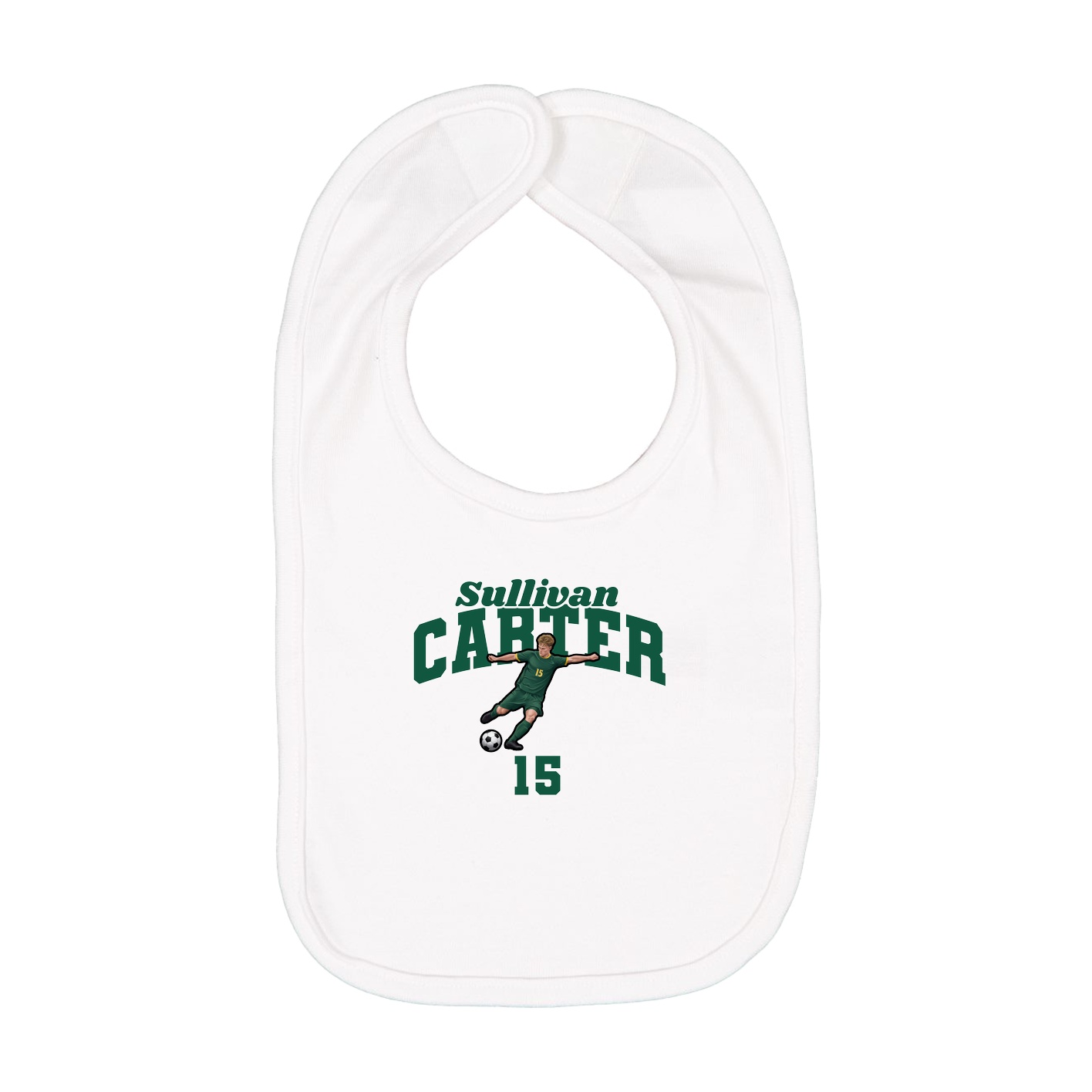 Infant Bib — Signature Arch in White