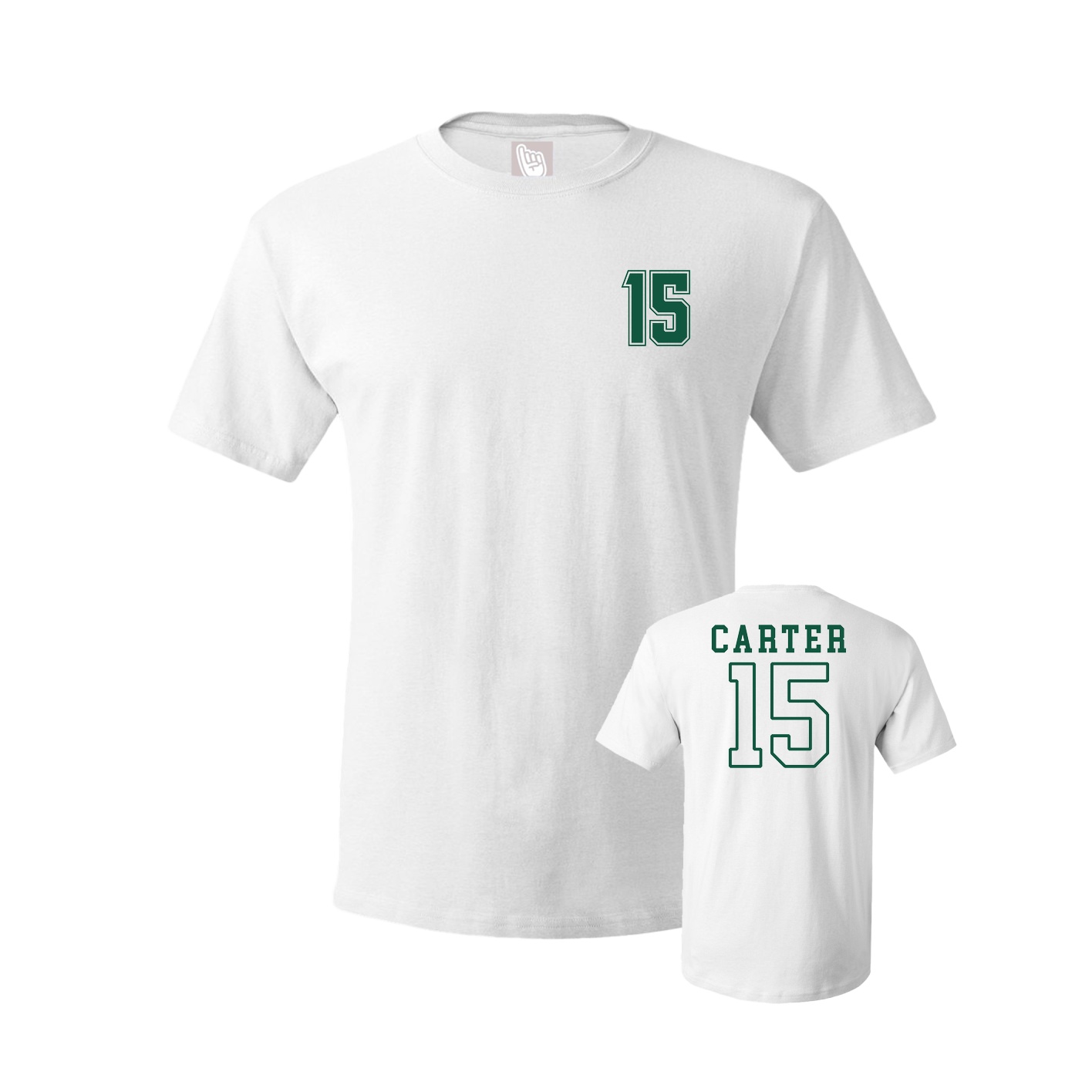 Youth Tee — Chest Back in White