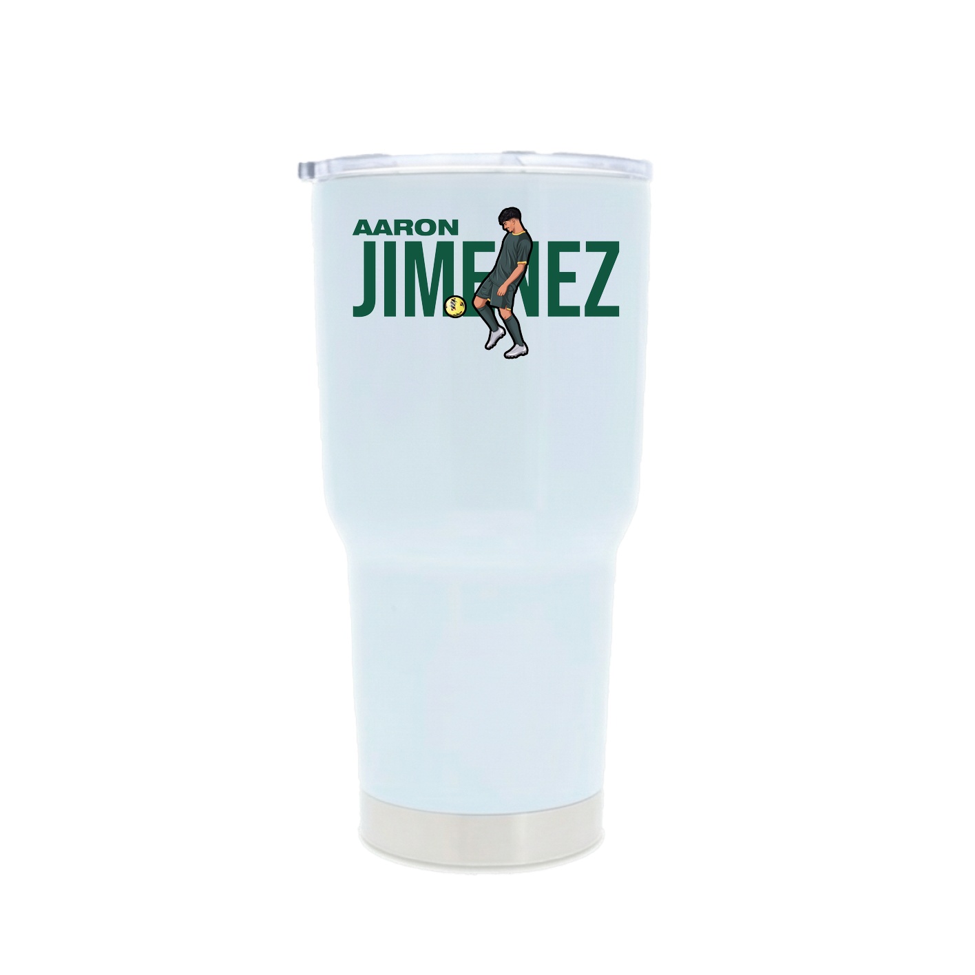 30oz Stainless Steel Tumbler — Player Name in White