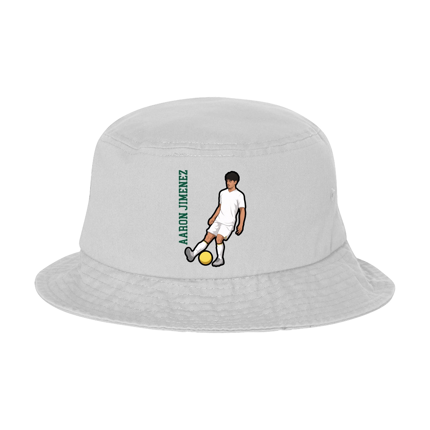 Bucket Cap — Name Vertical in White