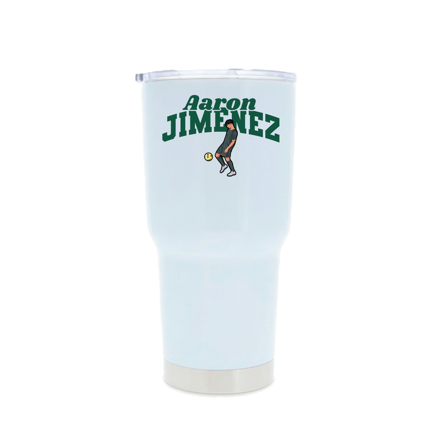 30oz Stainless Steel Tumbler — Signature Arch in White