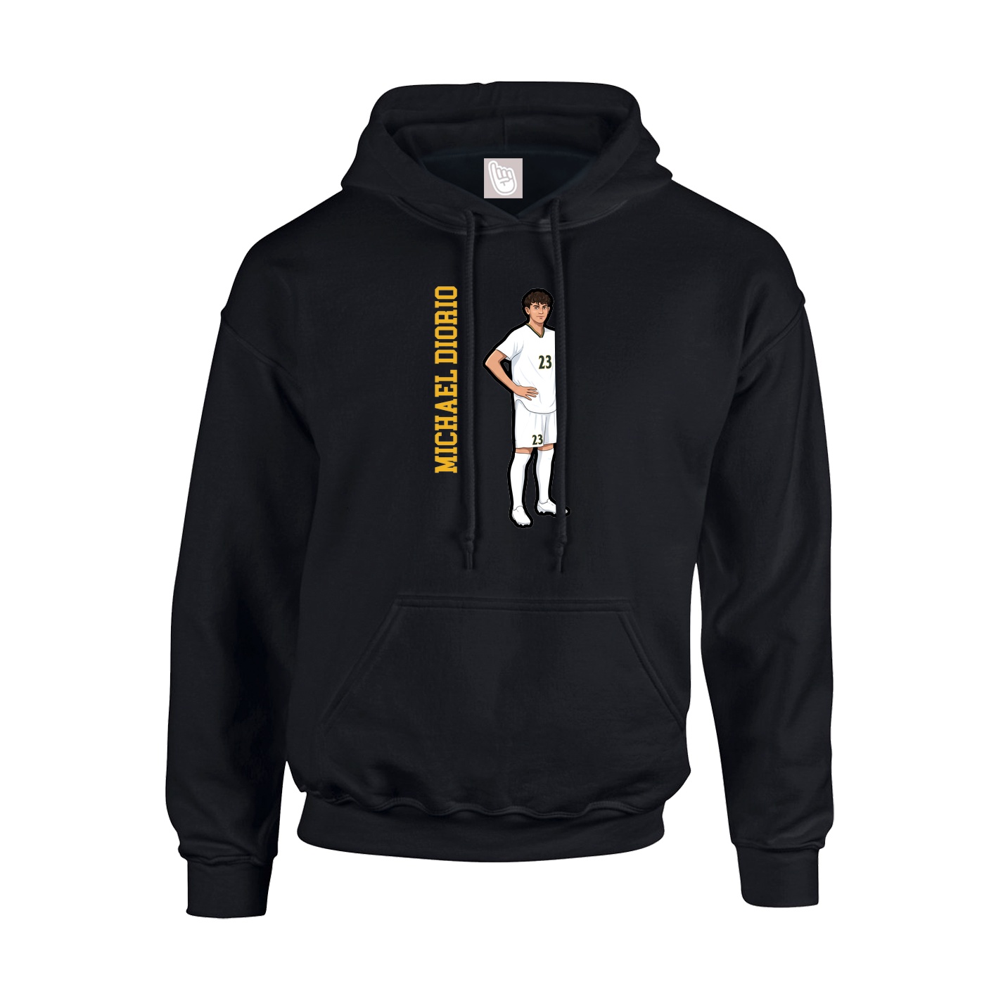 Youth Hoodie — Name Vertical in Black