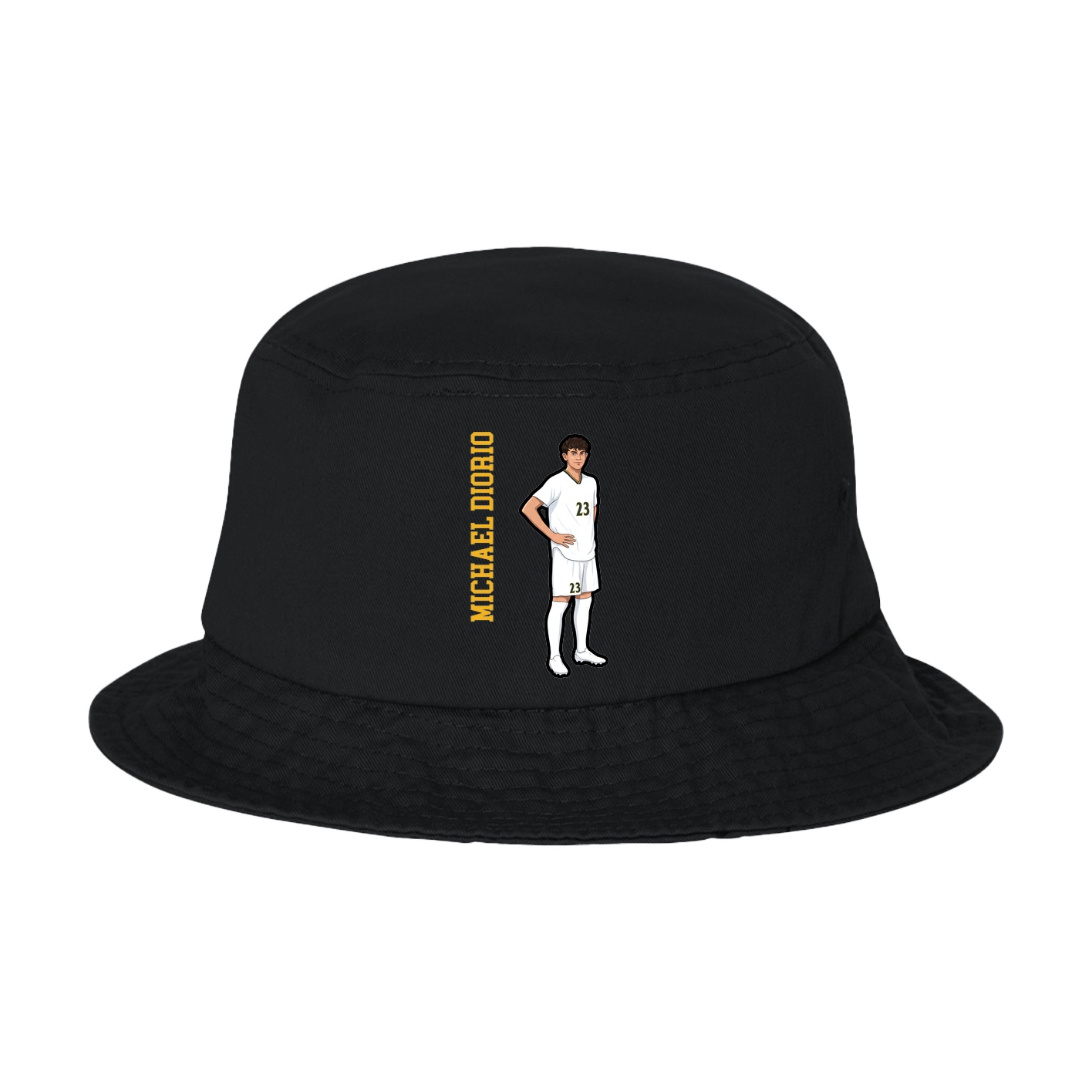 Bucket Cap — Name Vertical in Black