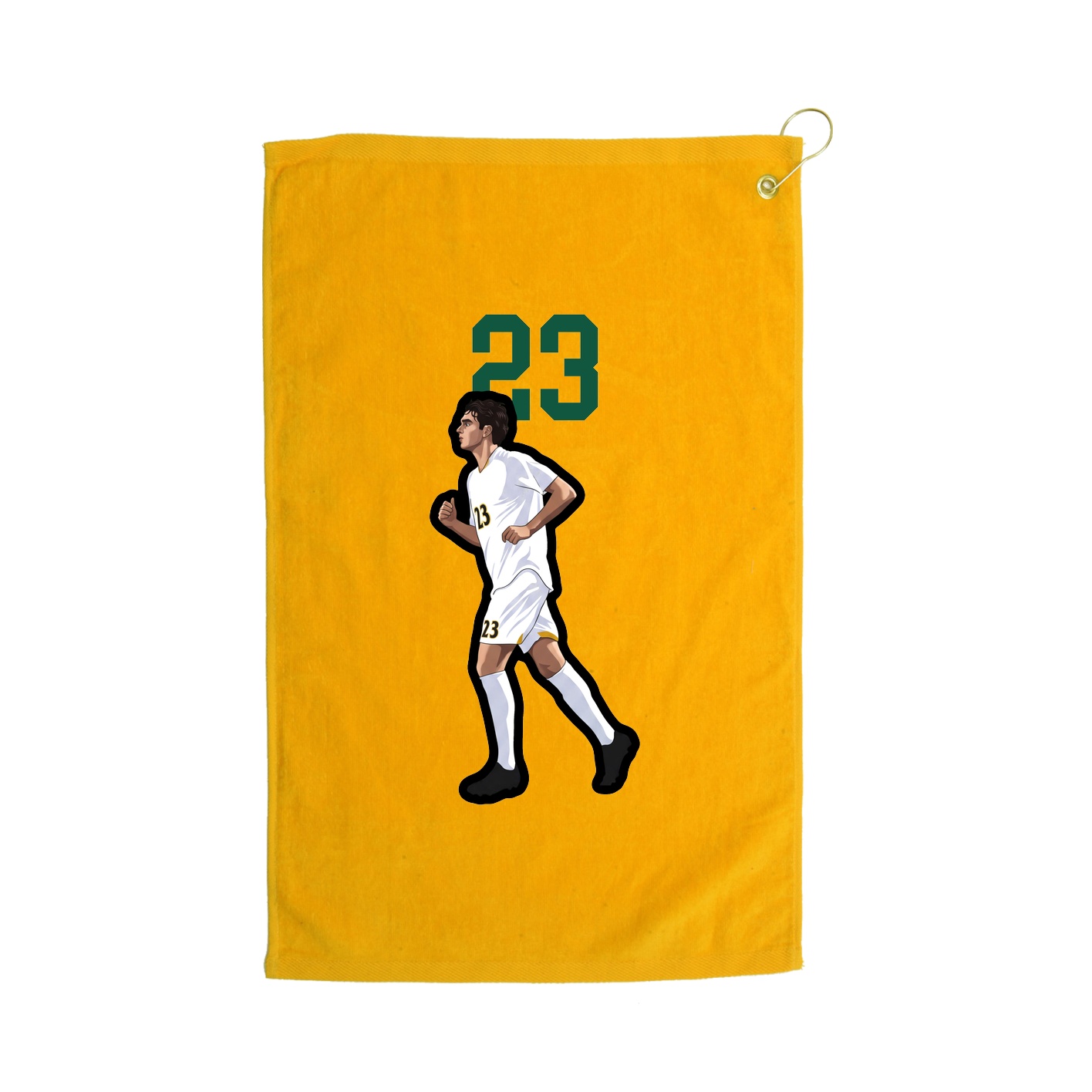 Golf Towel — Number Top in Gold