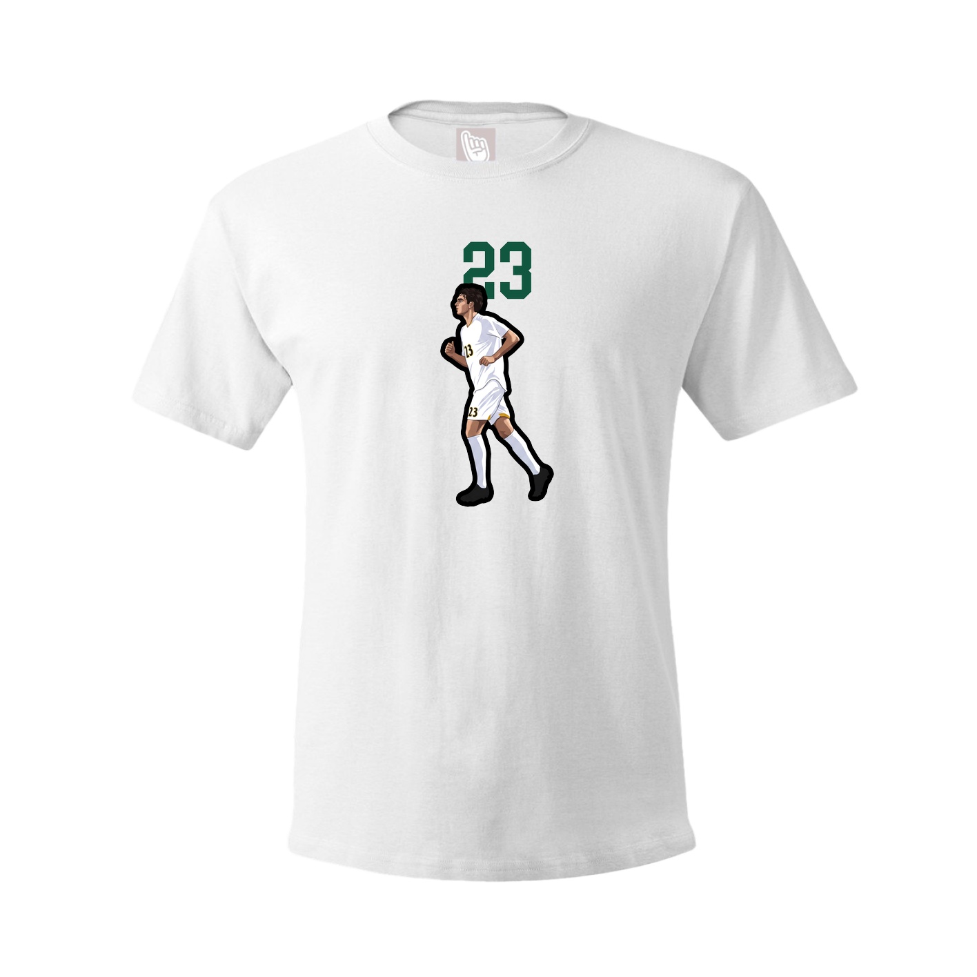 Youth Tee — Number Top in White
