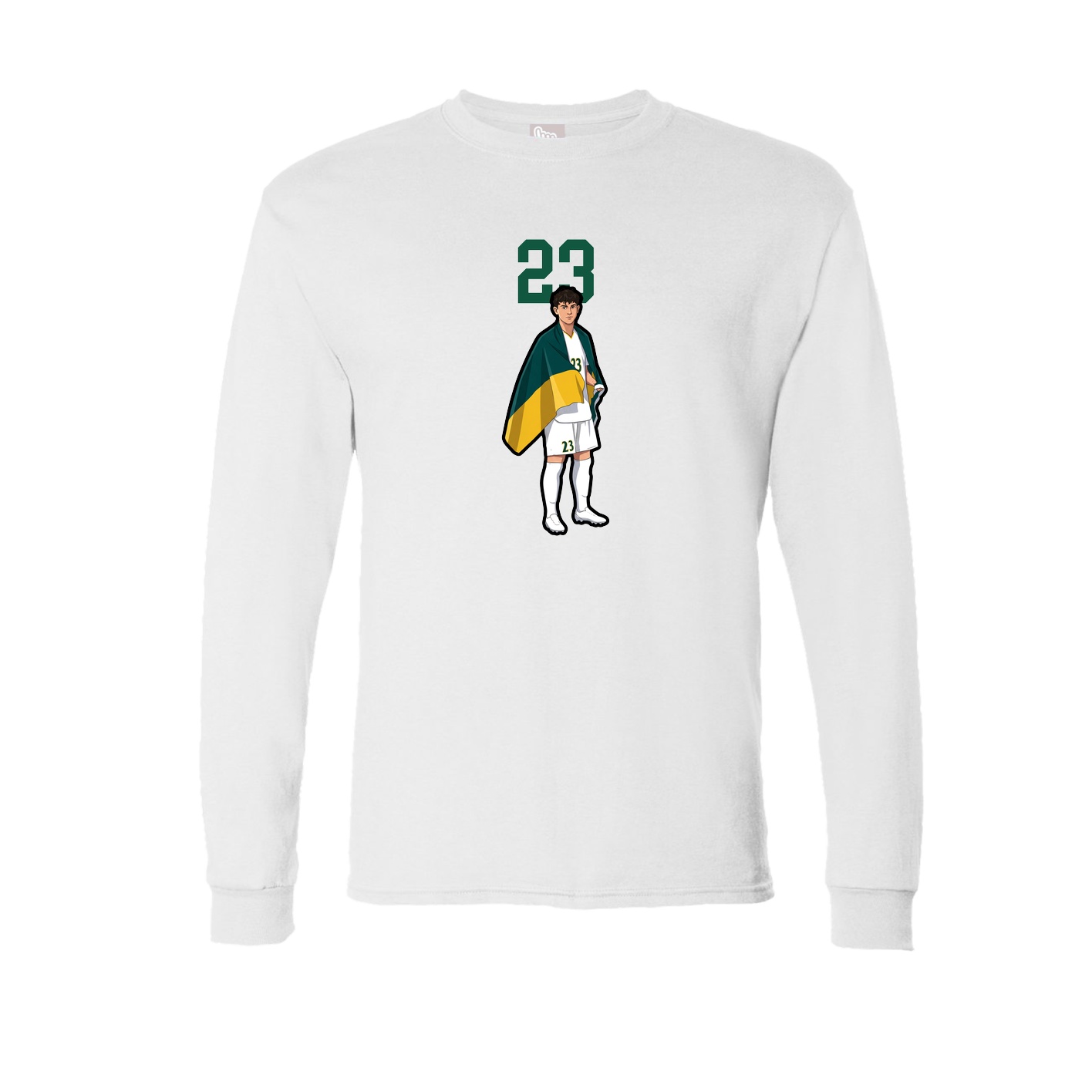 Long Sleeve Tee — Number Top in White