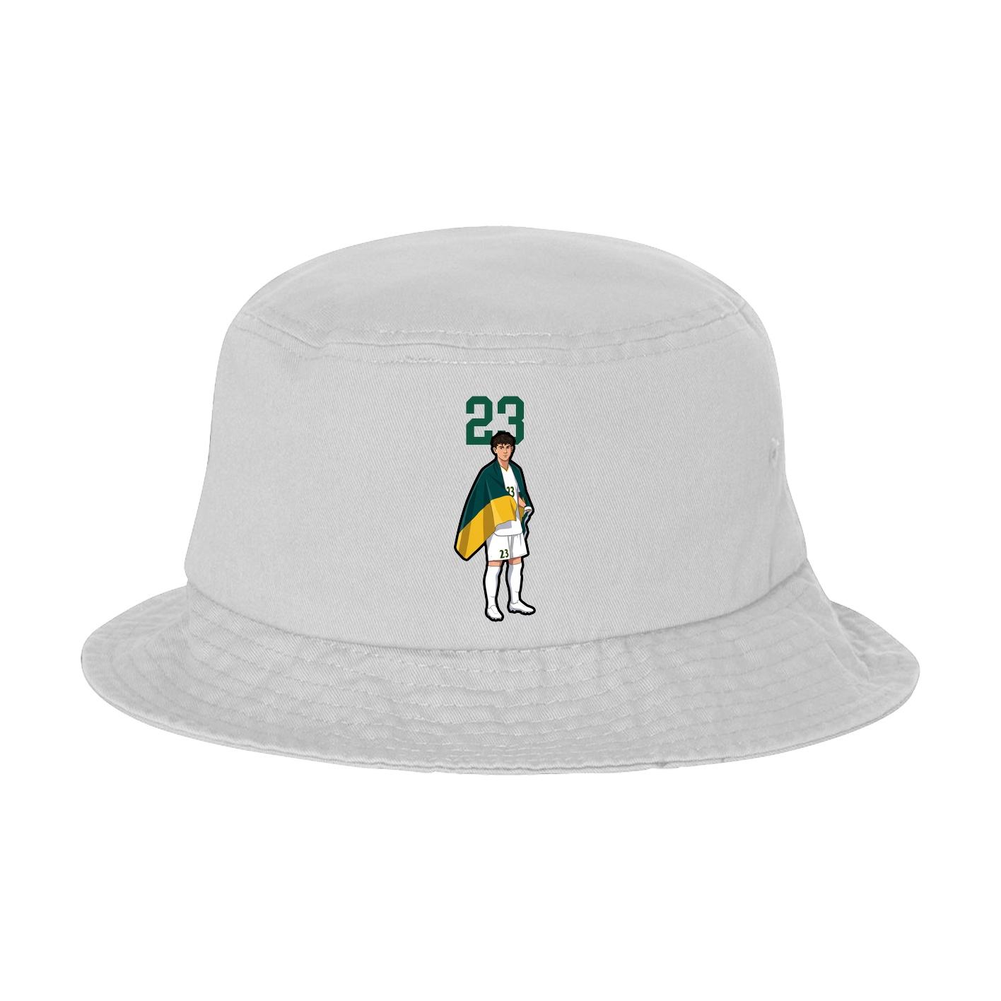 Bucket Cap — Number Top in White