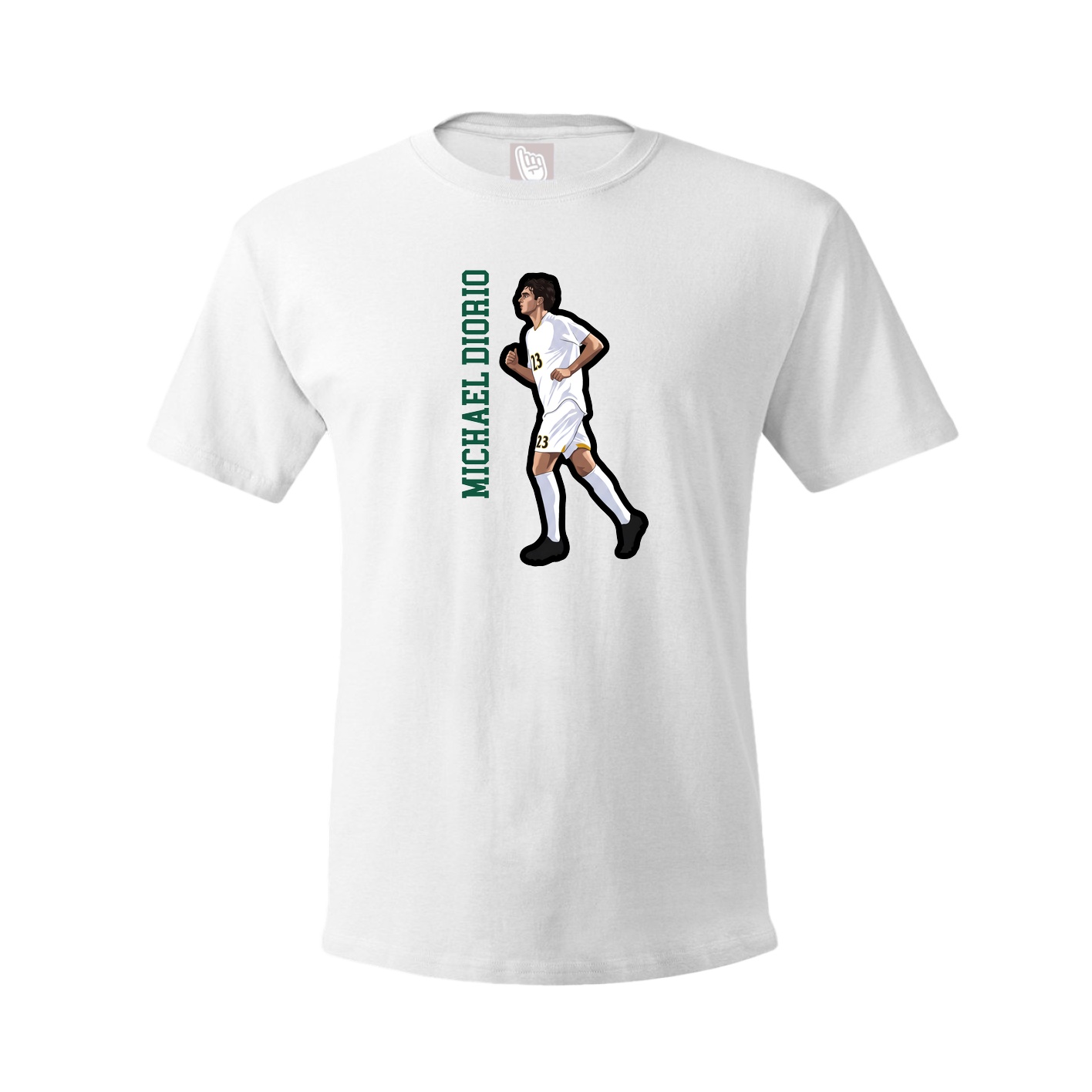 Youth Tee — Name Vertical in White