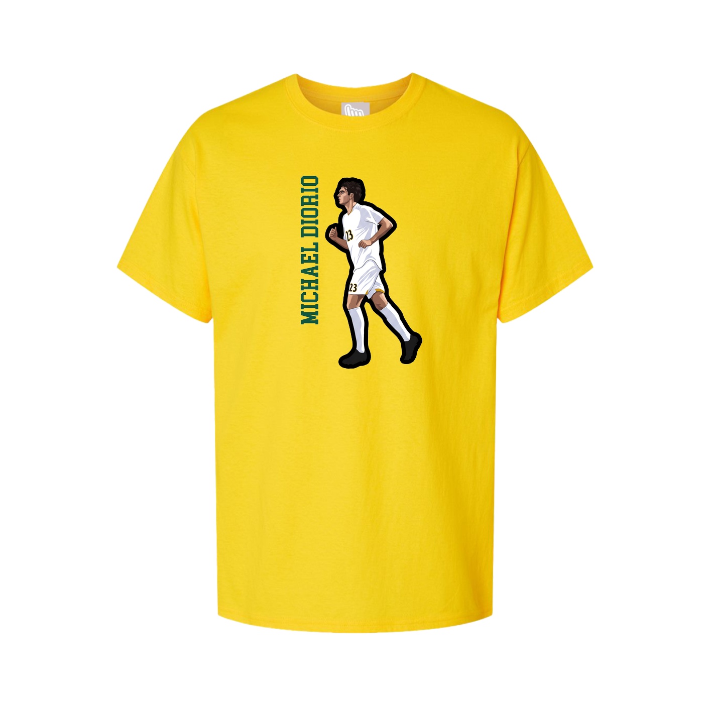 Youth Tee — Name Vertical in Gold
