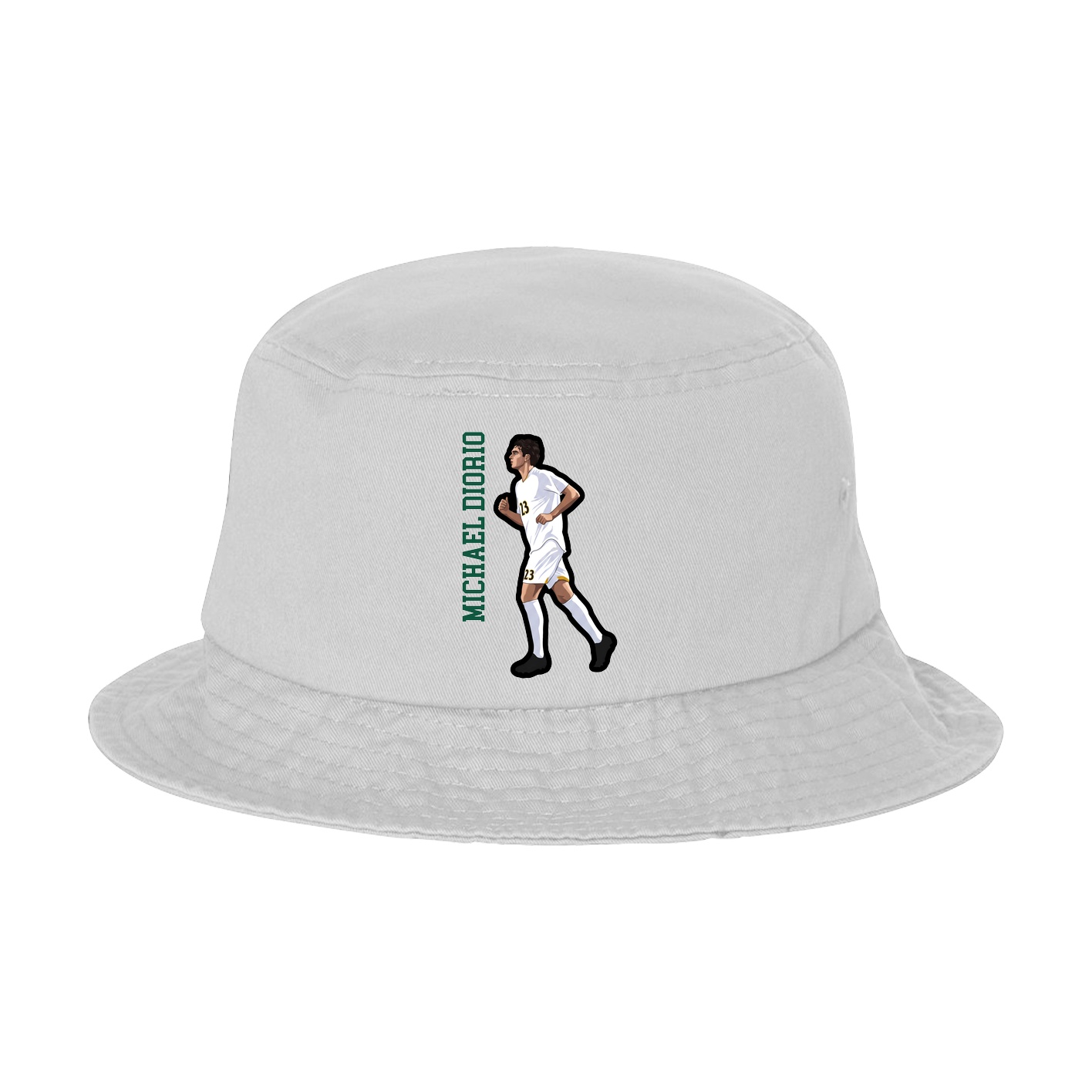 Bucket Cap — Name Vertical in White