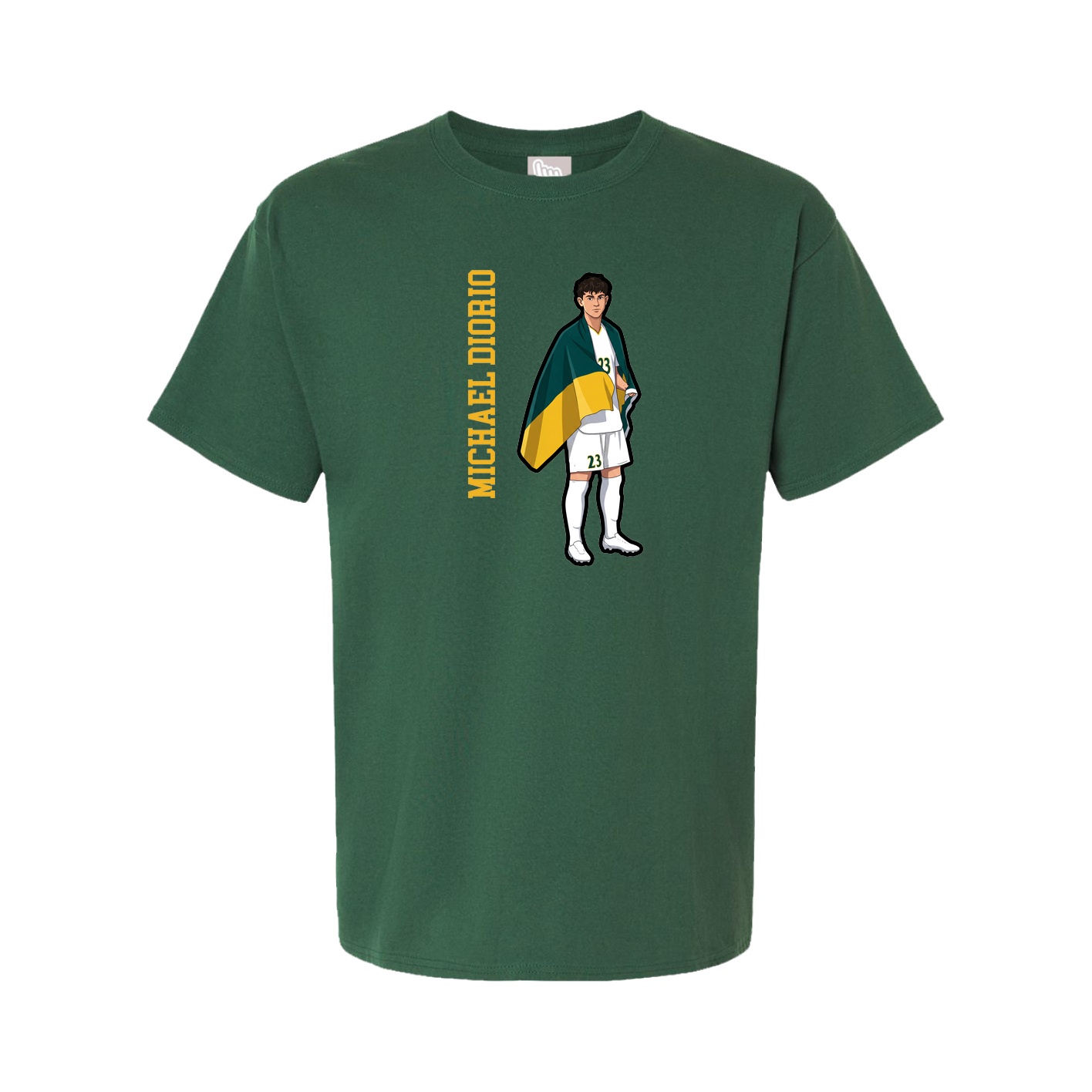 Youth Tee — Name Vertical in Green