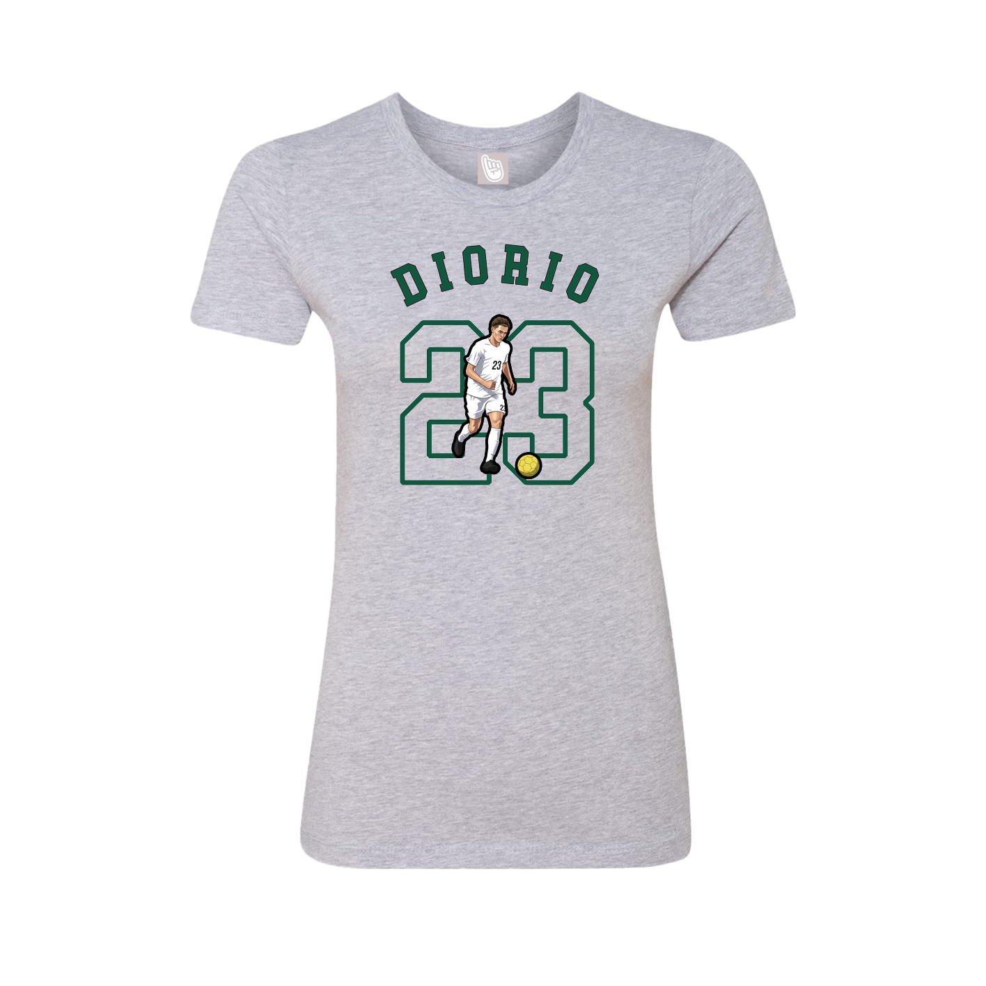 Fitted Women's Tee — Shirsey Arch in Grey