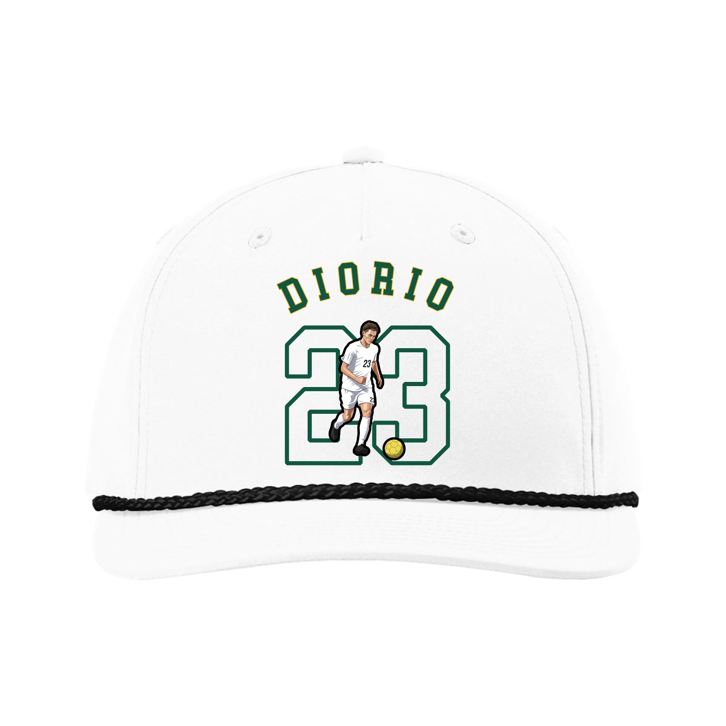 Five-Panel Classic Rope Cap — Shirsey Arch in White