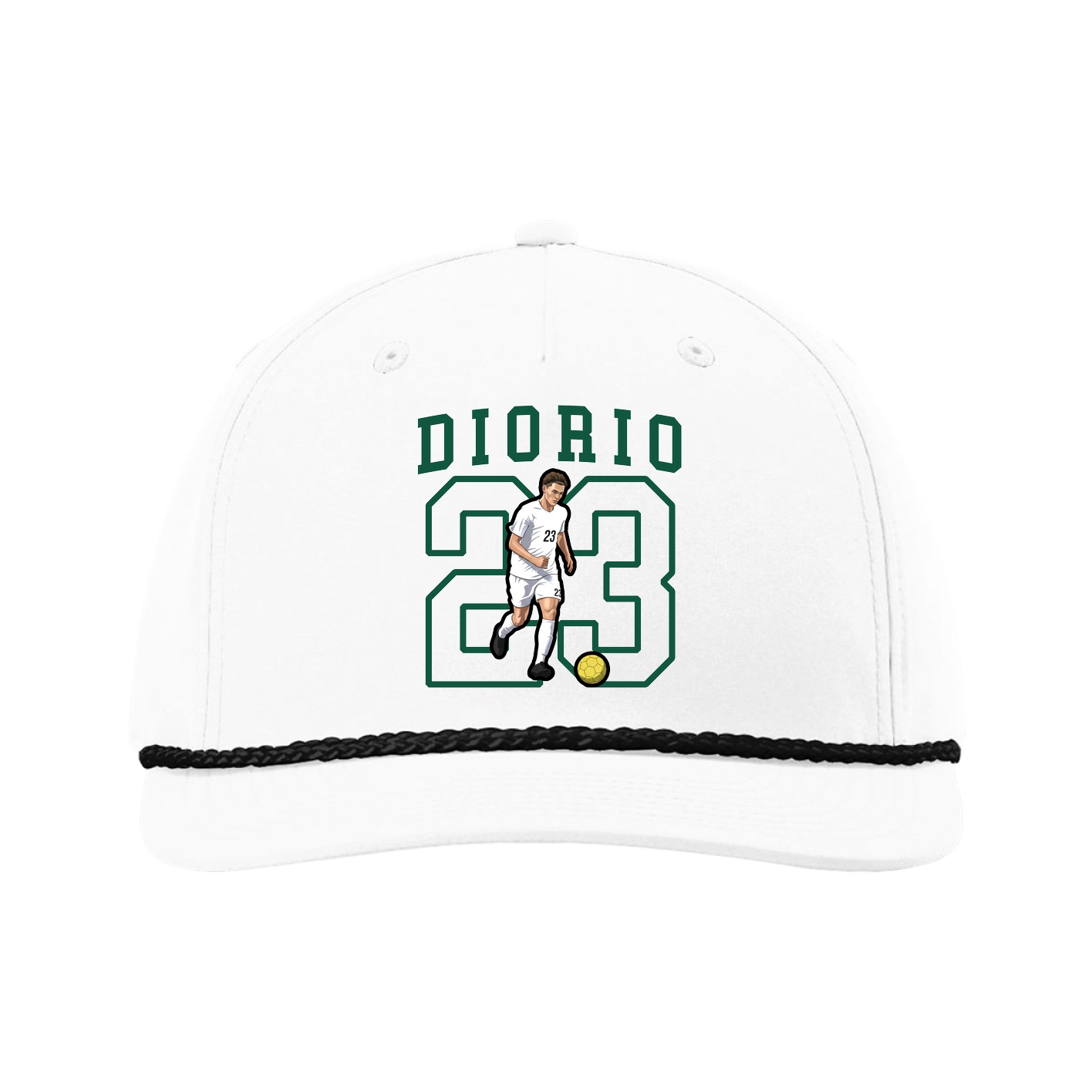 Five-Panel Classic Rope Cap — Shirsey in White
