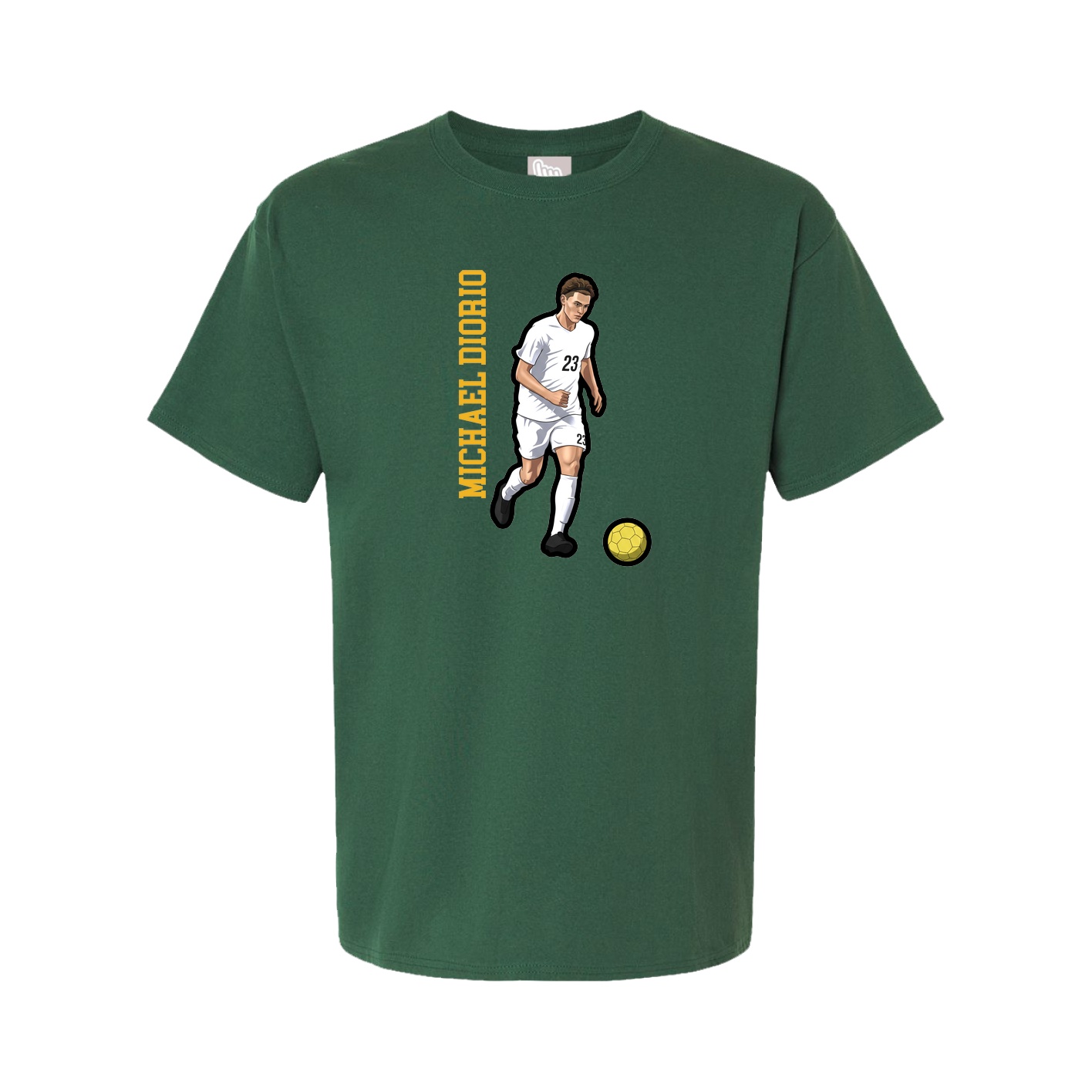 Tee — Name Vertical in Green