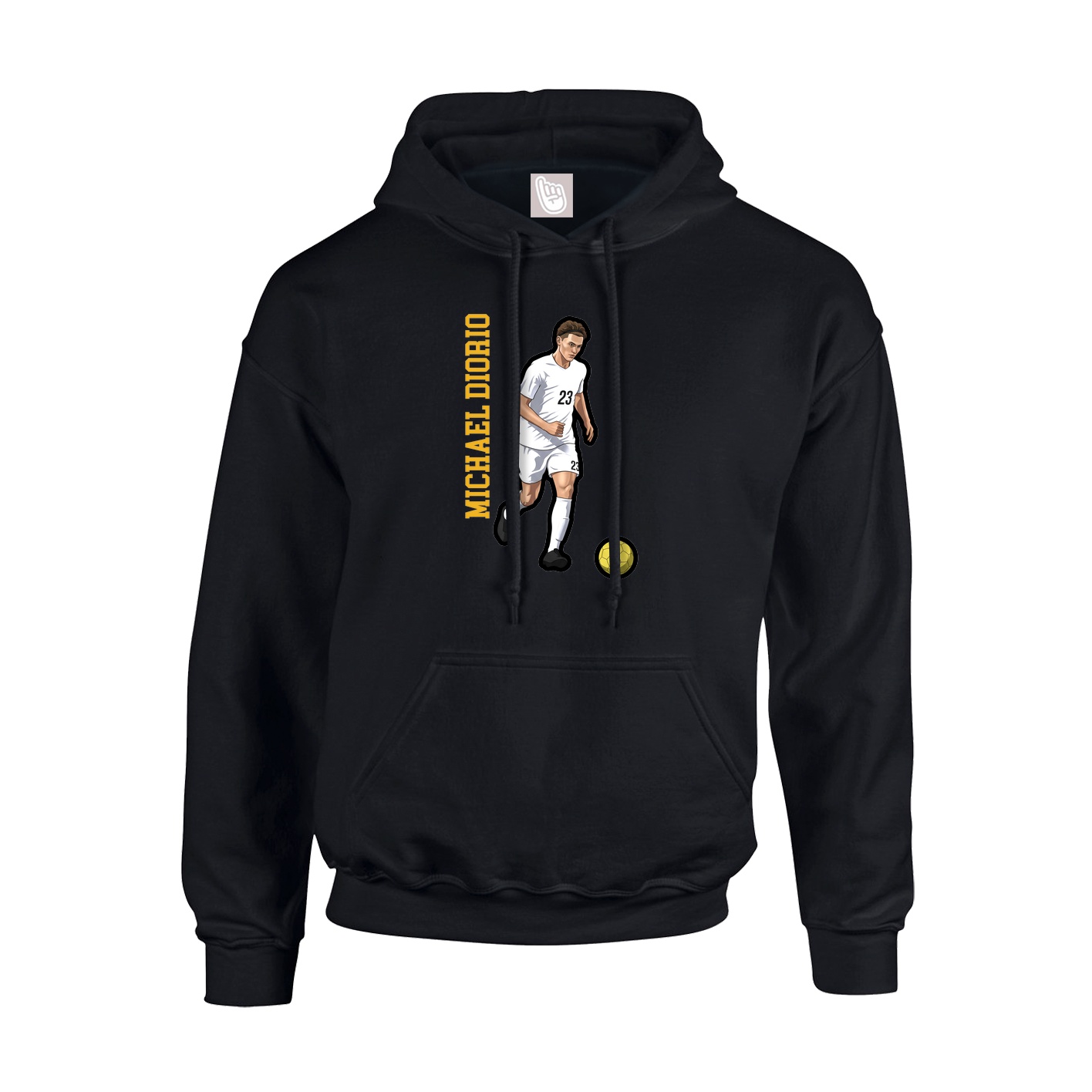 Hoodie — Name Vertical in Black