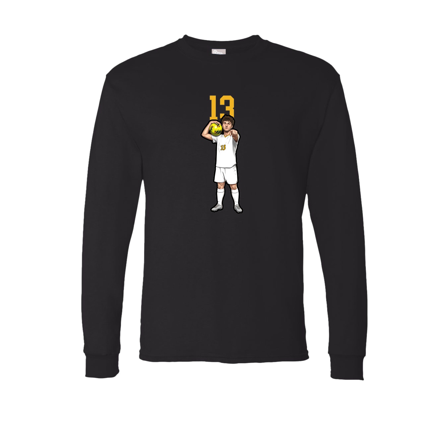 Long Sleeve Tee — Number Top in Black