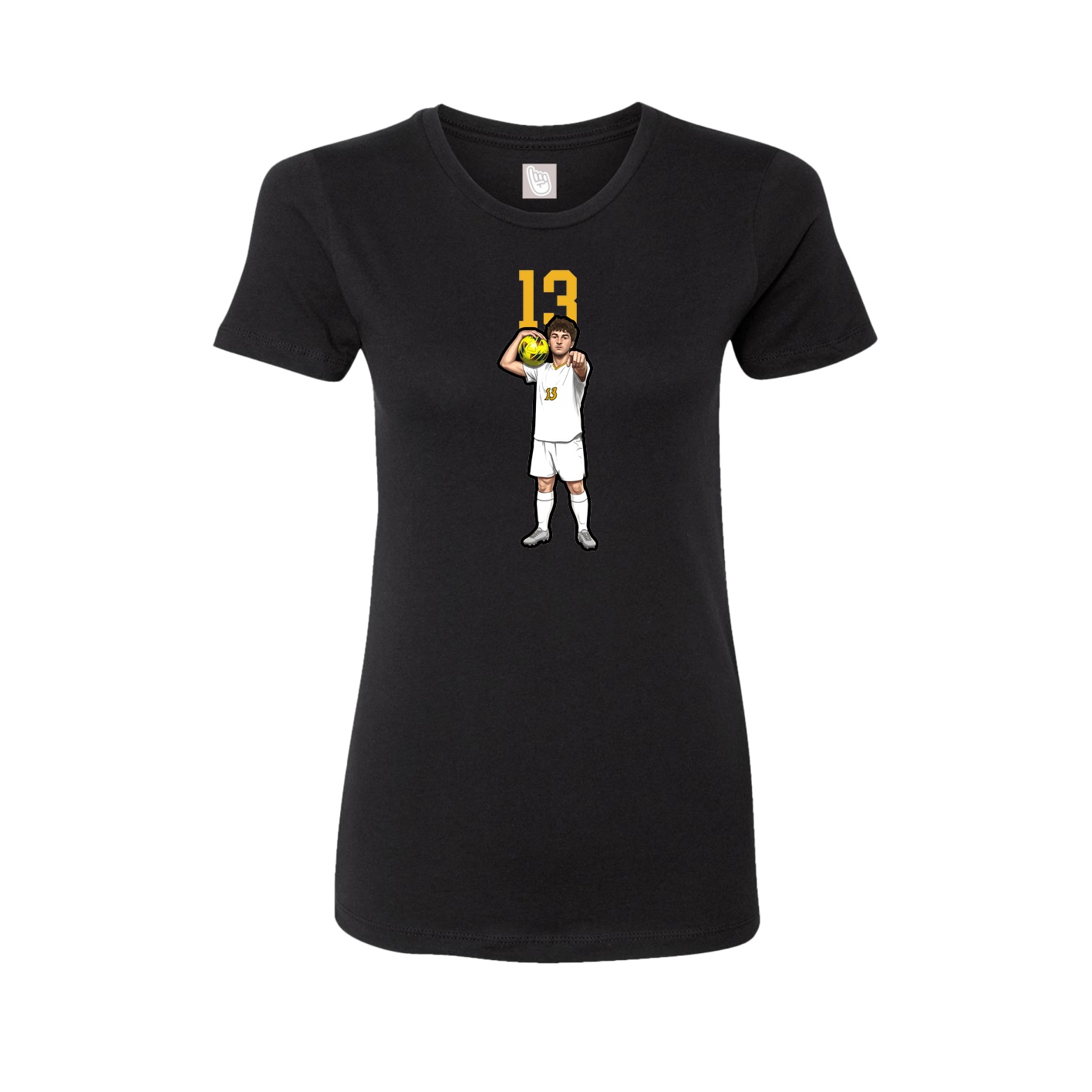 Womens Tee — Number Top in Black