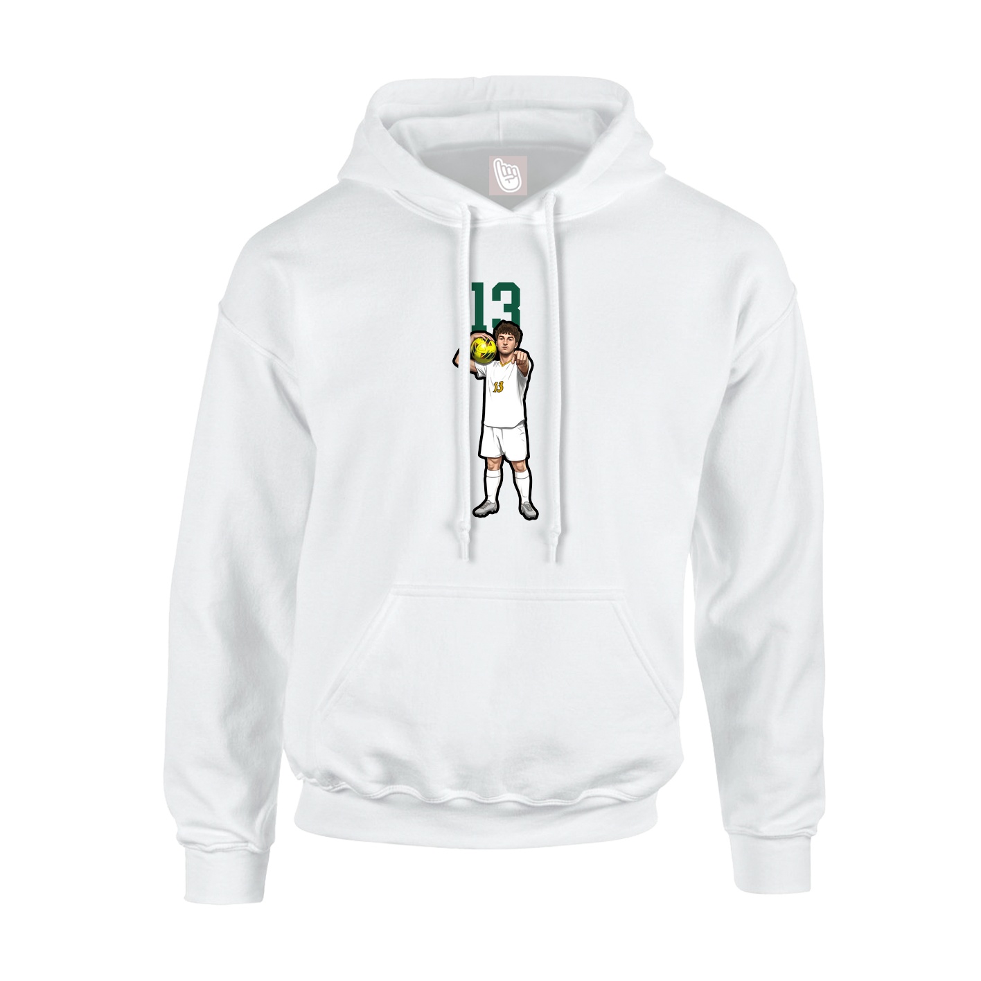 Hoodie — Number Top in White