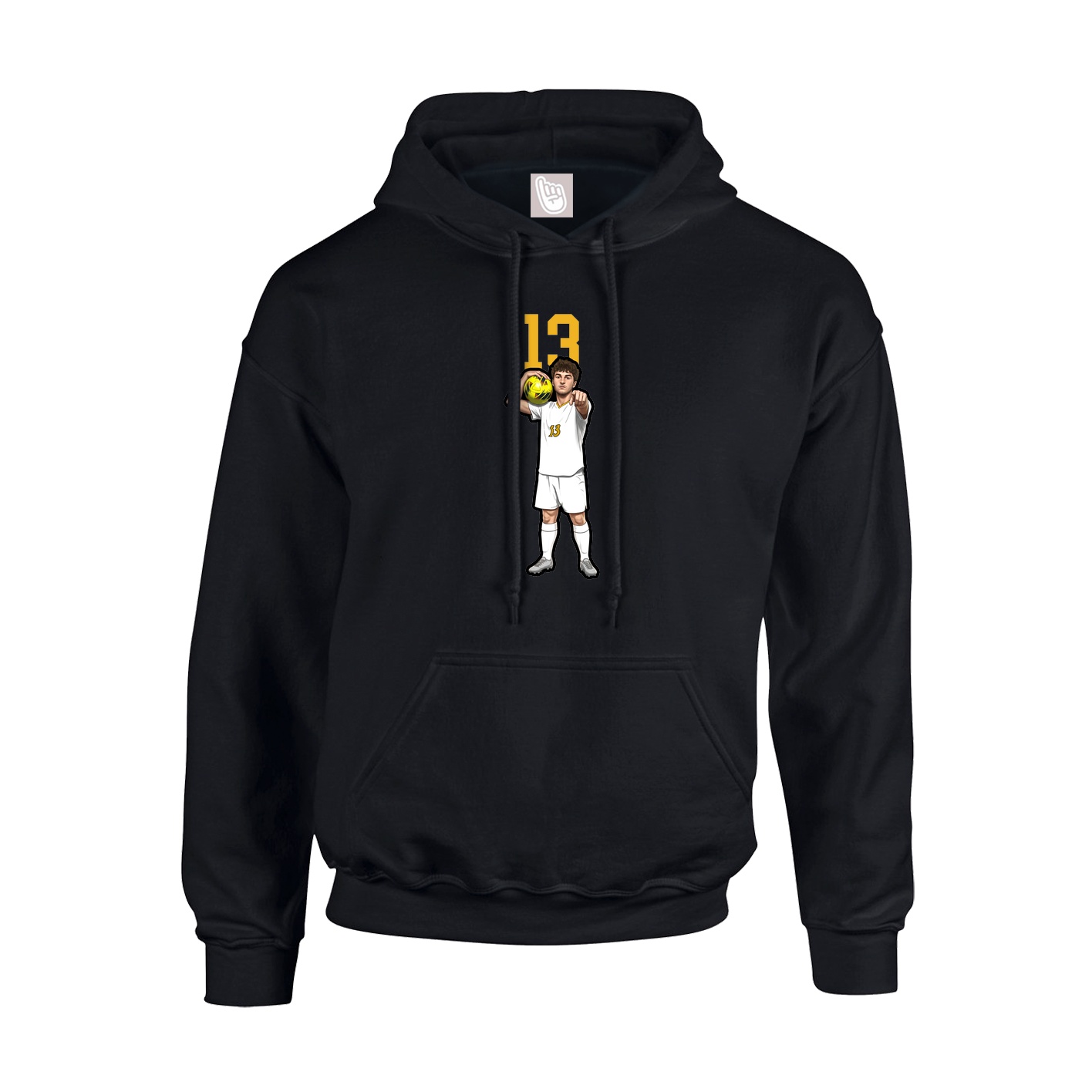 Youth Hoodie — Number Top in Black