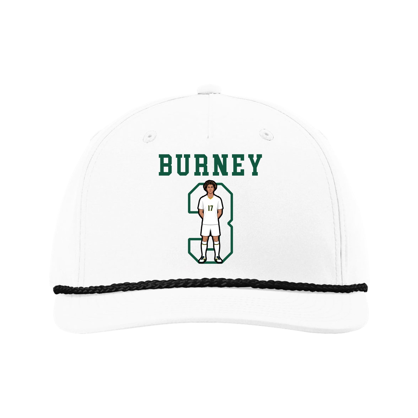 Five-Panel Classic Rope Cap — Shirsey in White