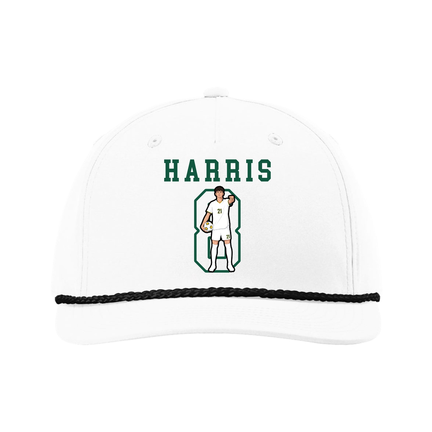 Five-Panel Classic Rope Cap — Shirsey in White