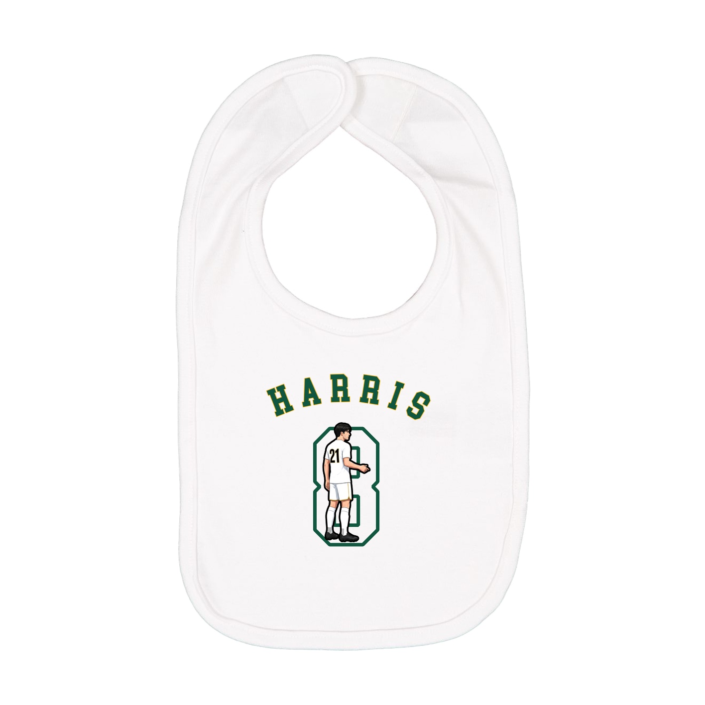 Infant Bib — Shirsey Arch in White