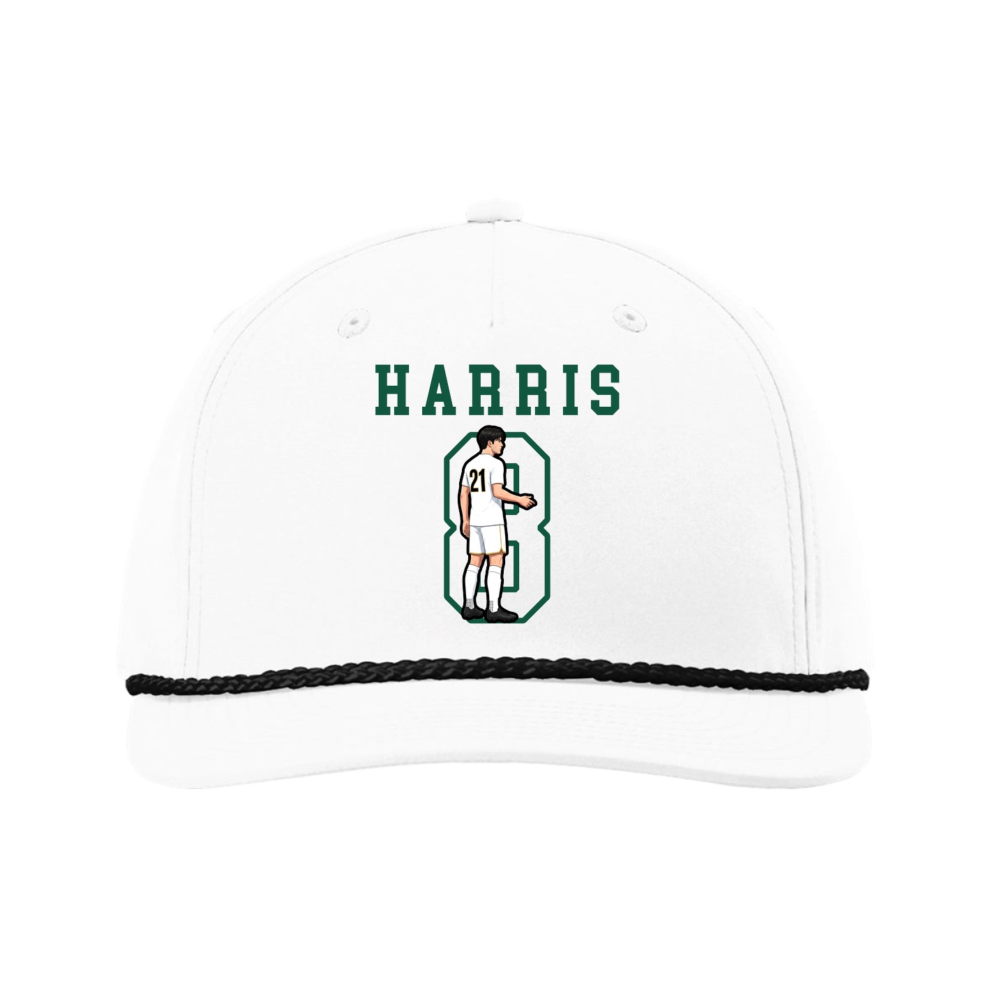Five-Panel Classic Rope Cap — Shirsey in White