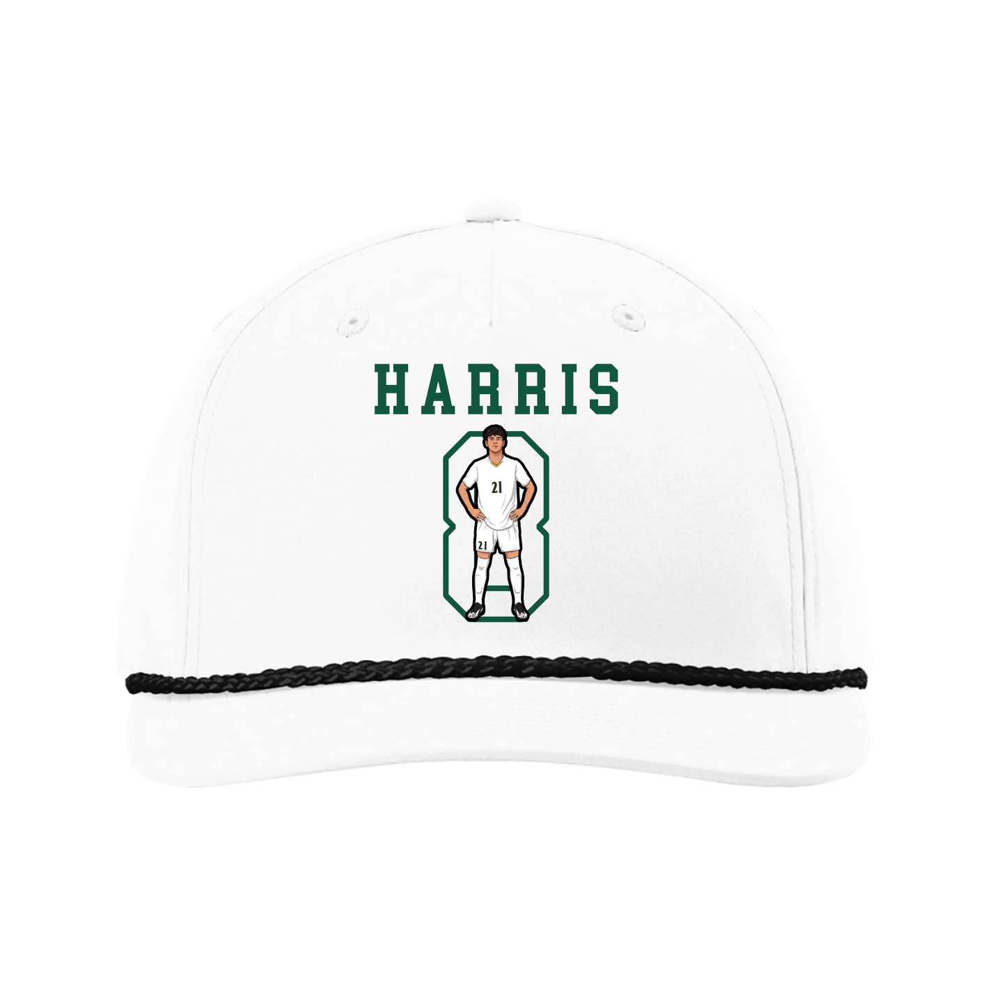 Five-Panel Classic Rope Cap — Shirsey in White