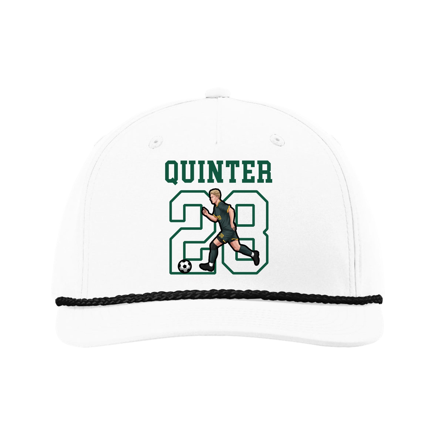 Five-Panel Classic Rope Cap — Shirsey in White