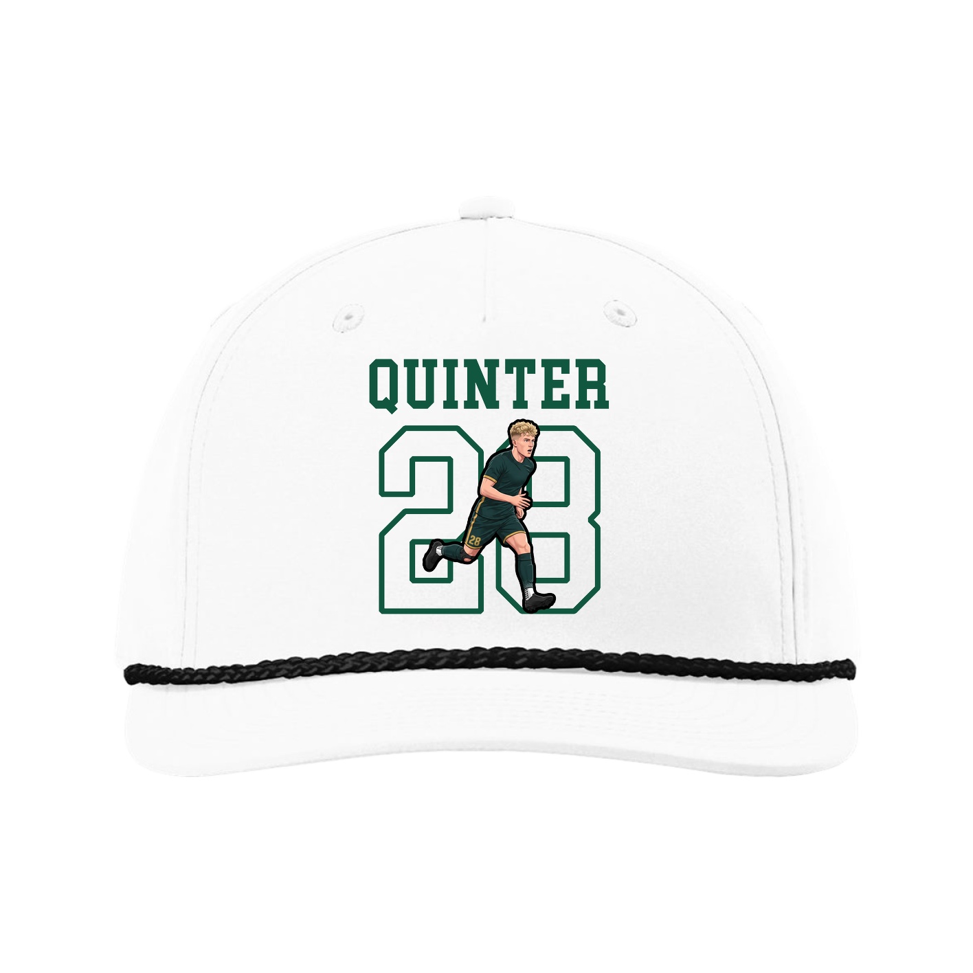 Five-Panel Classic Rope Cap — Shirsey in White