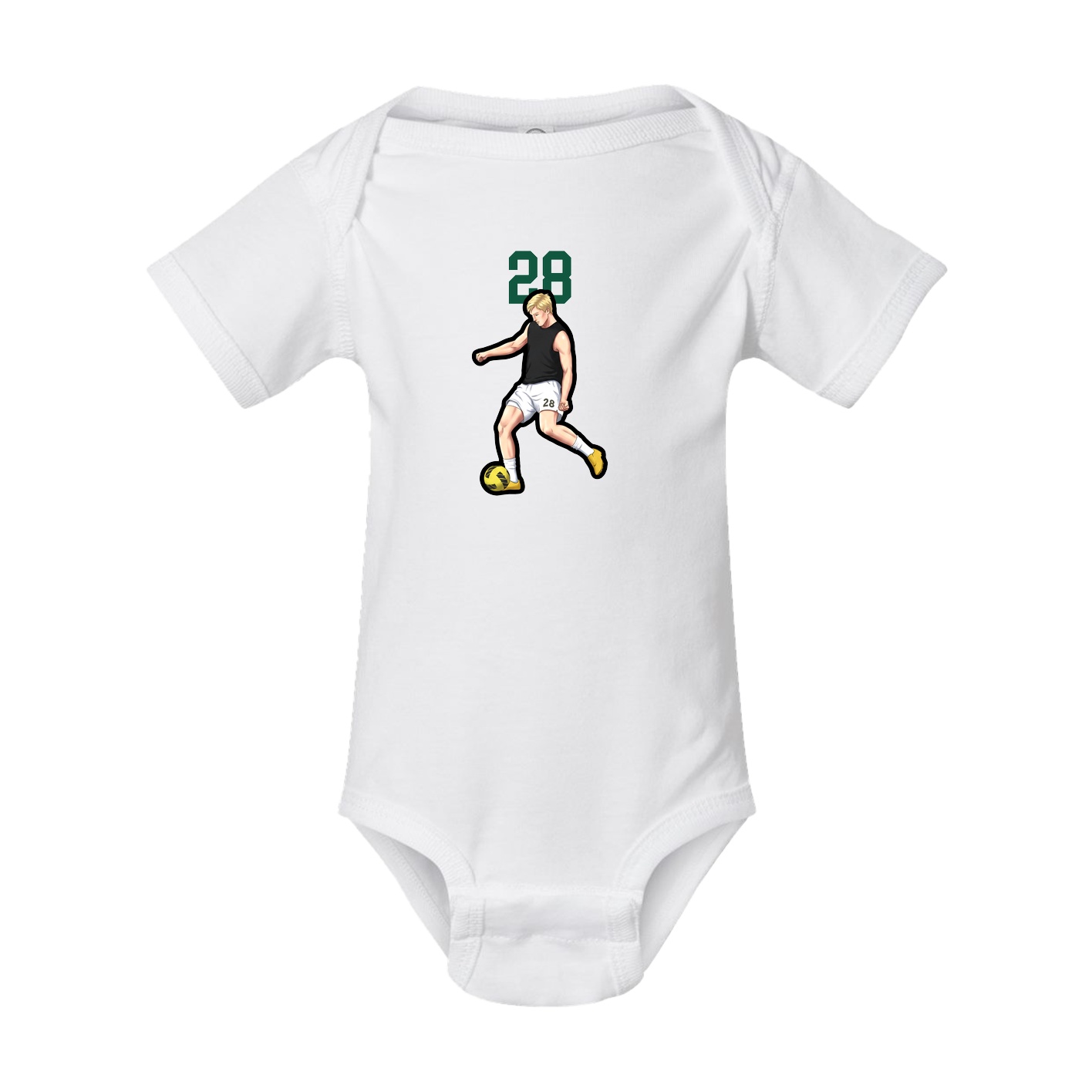 Baby Onesie — Number Top in White