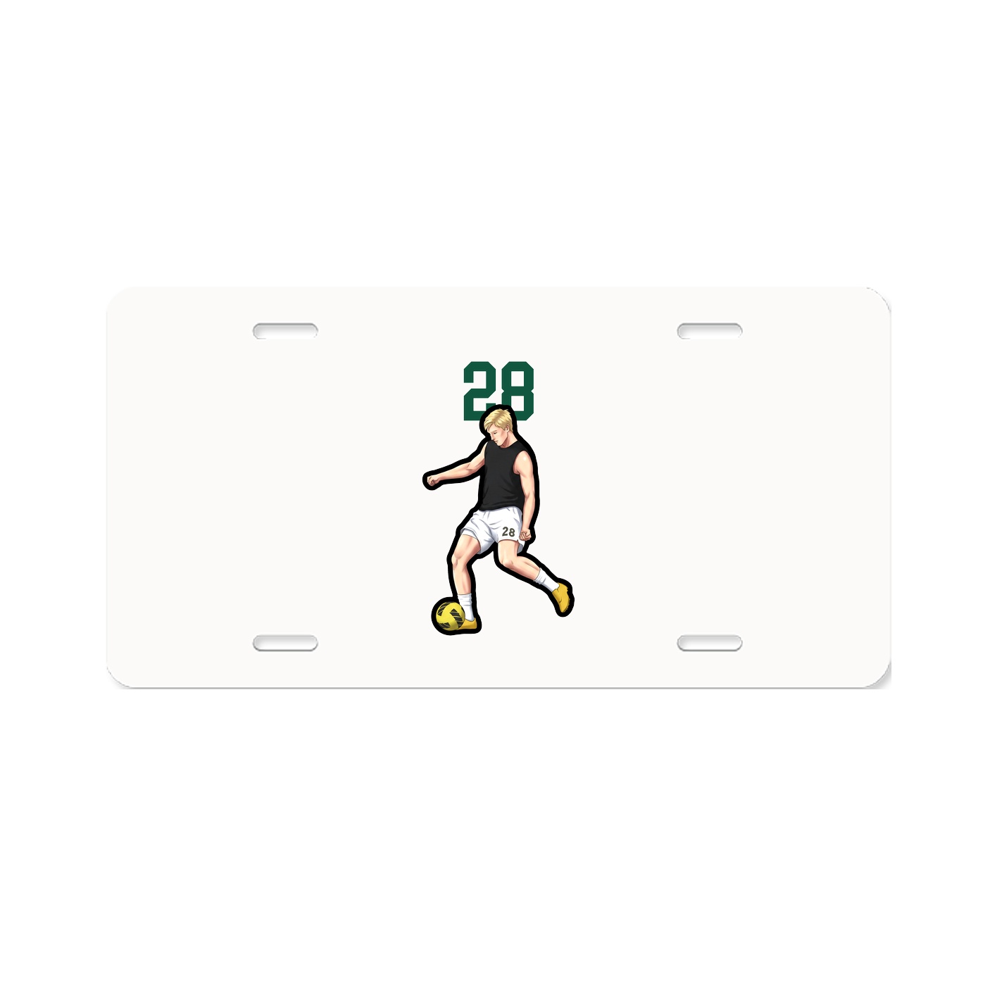 License Plate — Number Top in Classic