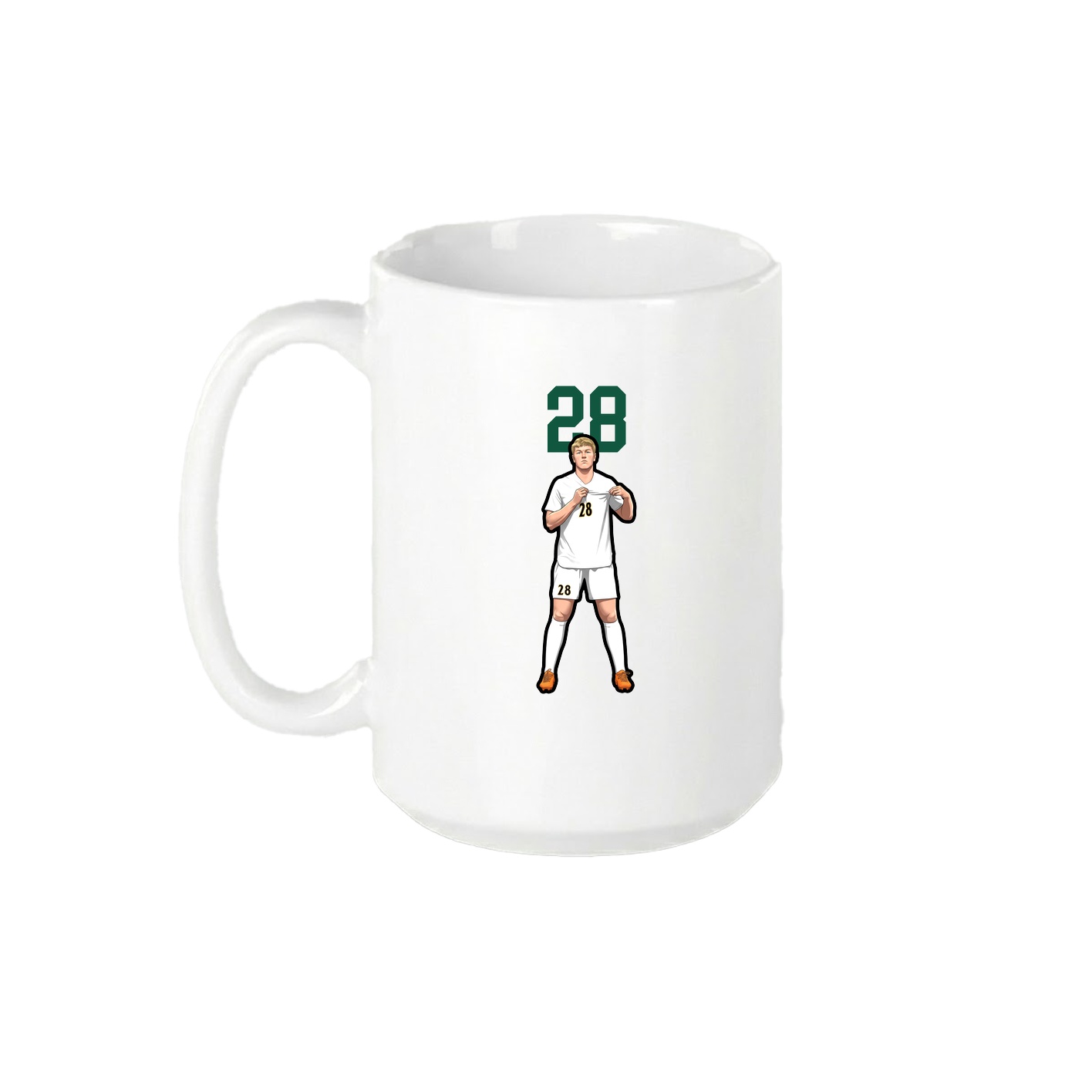15oz Coffee Mug — Number Top in White