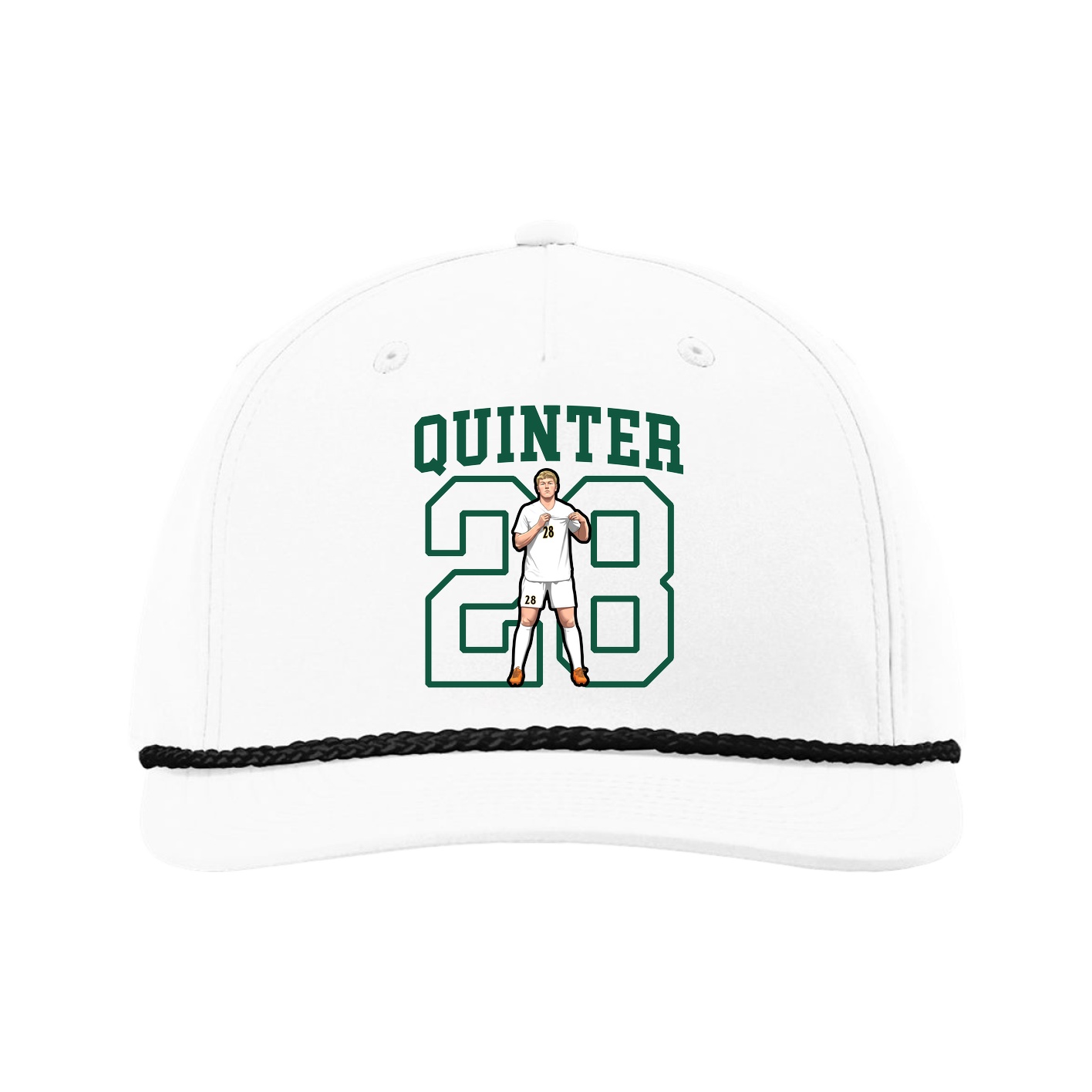 Five-Panel Classic Rope Cap — Shirsey in White