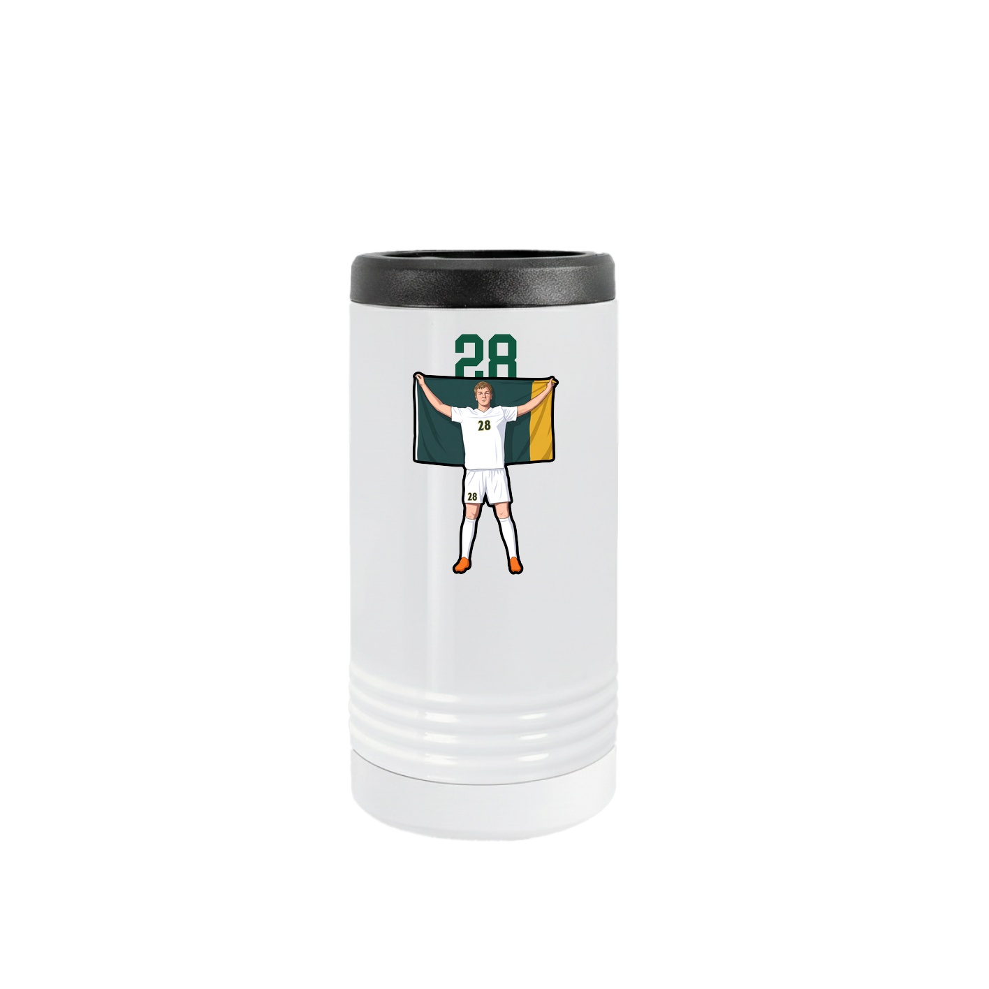 Slim Beverage Holder — Number Top in White