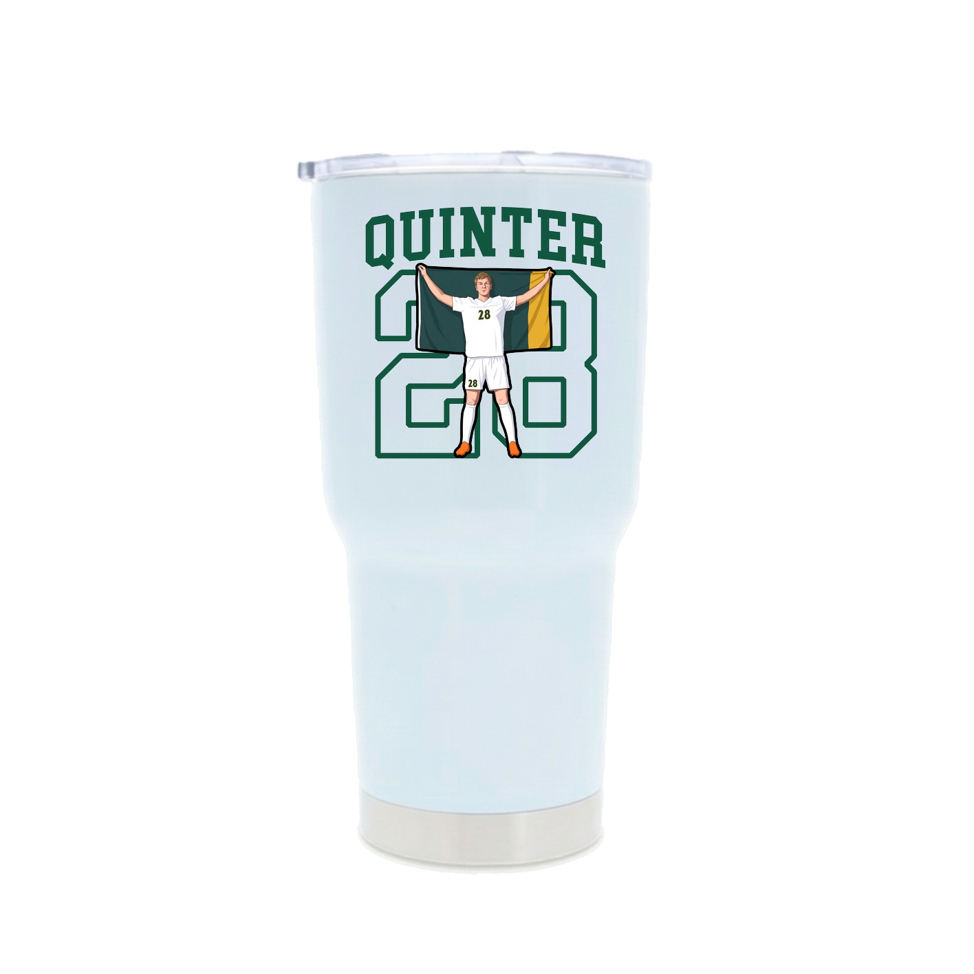 30oz Stainless Steel Tumbler — Shirsey in White