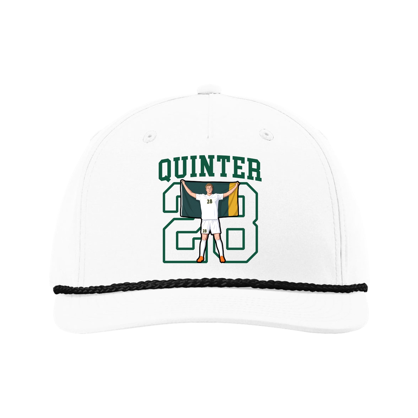Five-Panel Classic Rope Cap — Shirsey in White