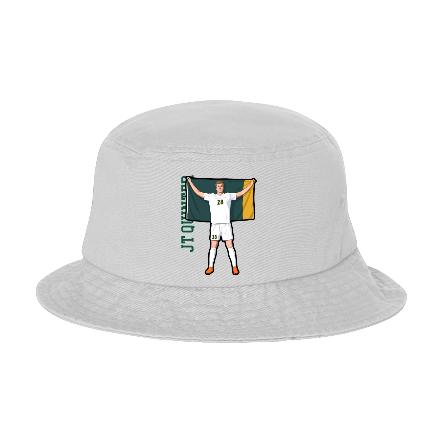 Bucket Cap — Name Vertical in White