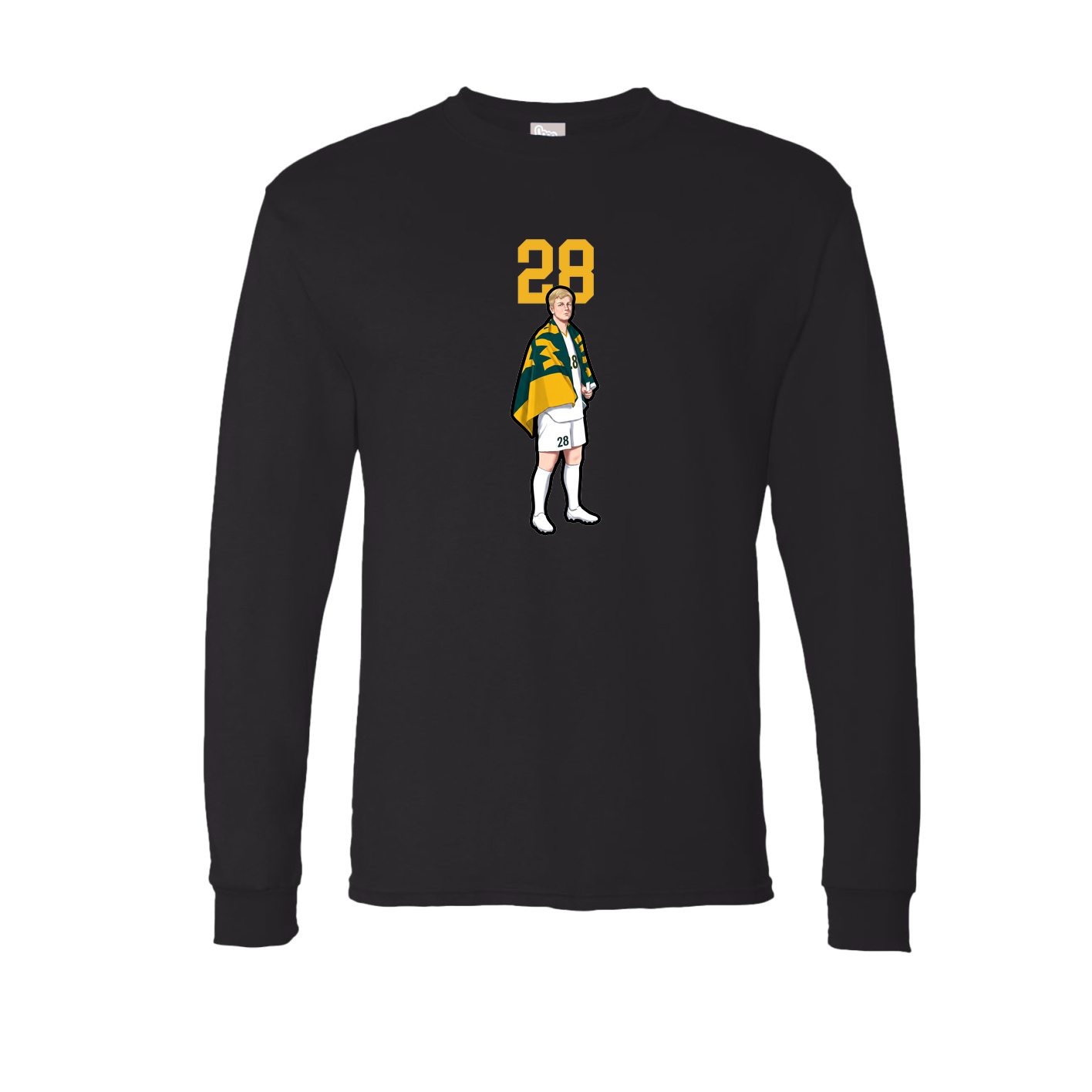 Long Sleeve Tee — Number Top in Black