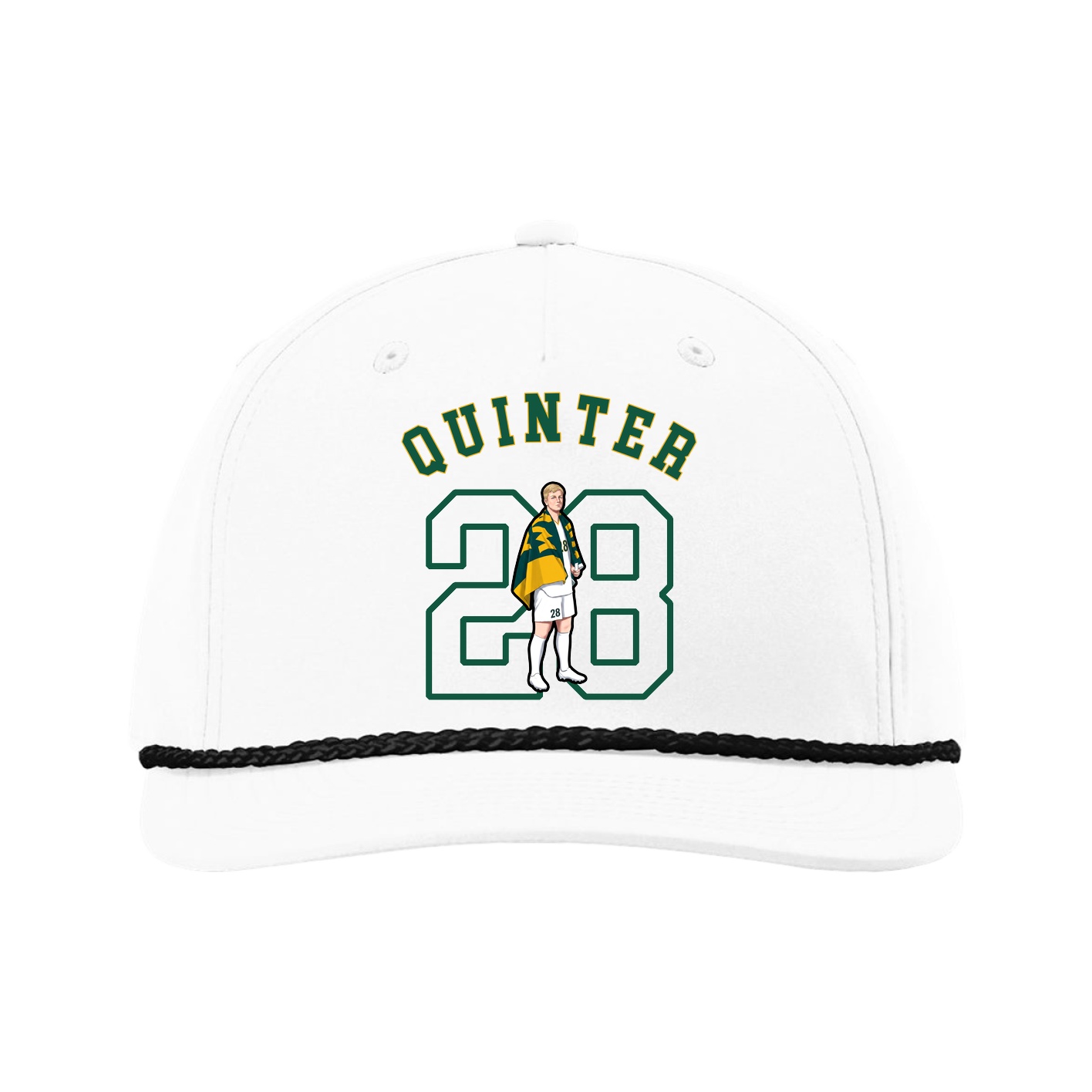Five-Panel Classic Rope Cap — Shirsey Arch in White