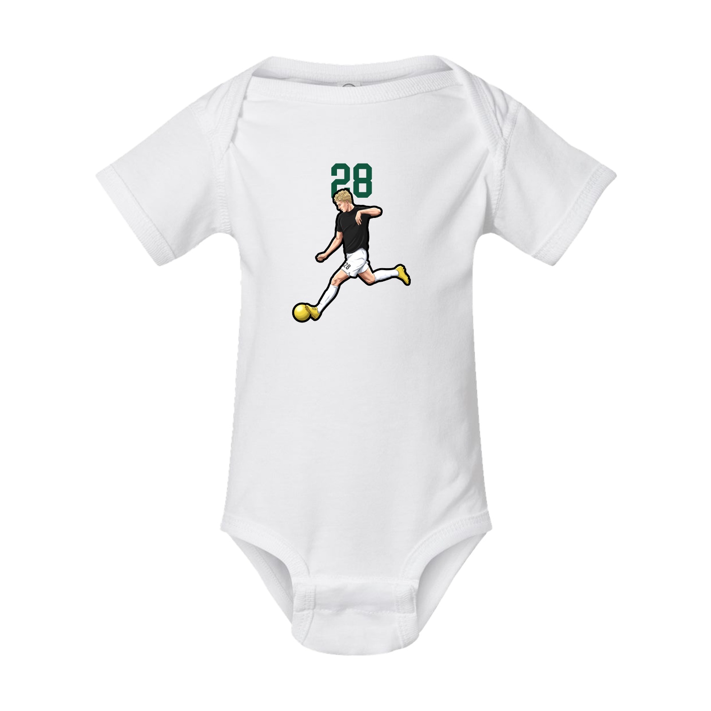 Baby Onesie — Number Top in White