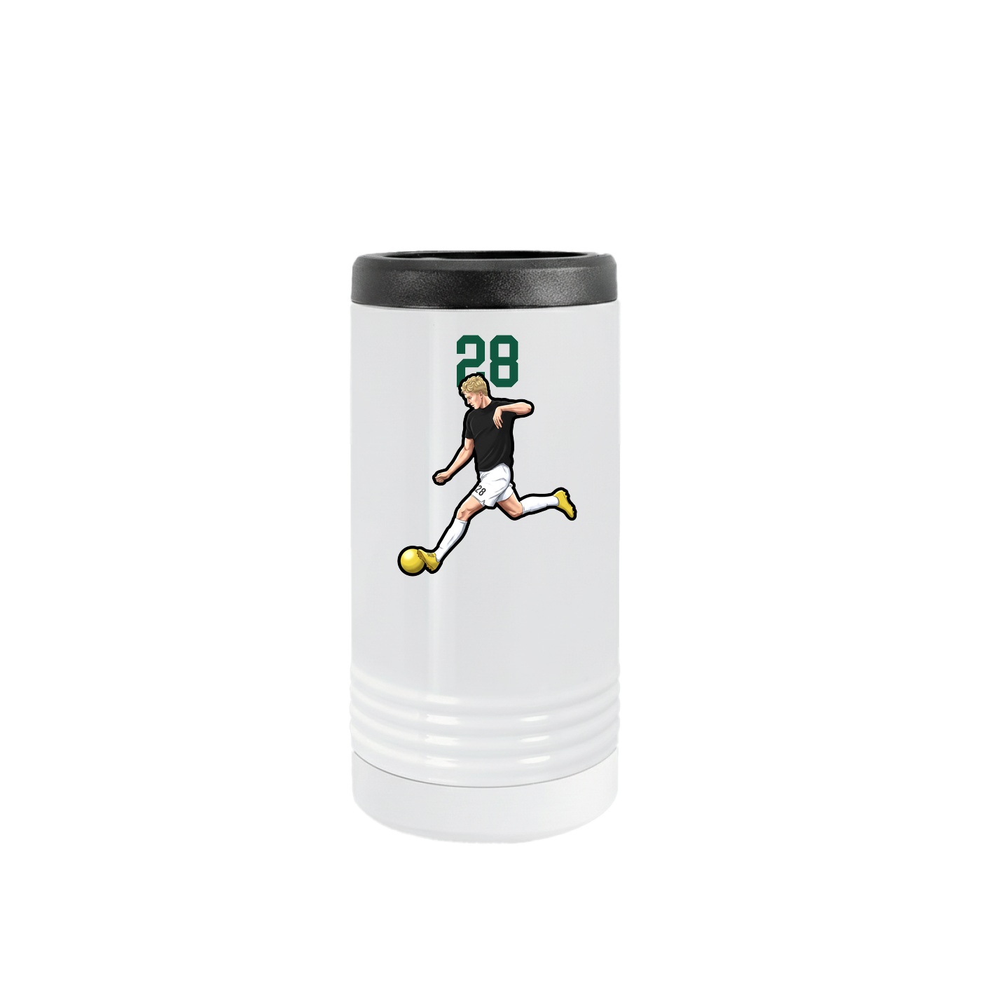 Slim Beverage Holder — Number Top in White
