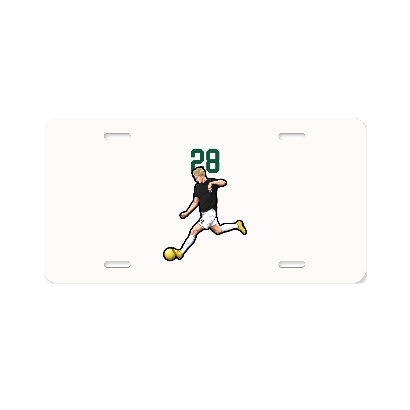 License Plate — Number Top in Classic