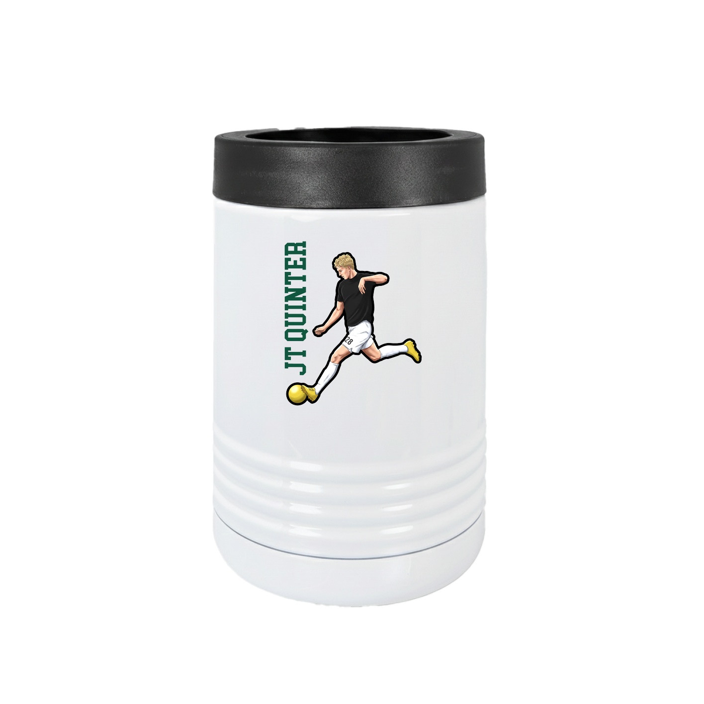 Beverage Holder — Name Vertical in White