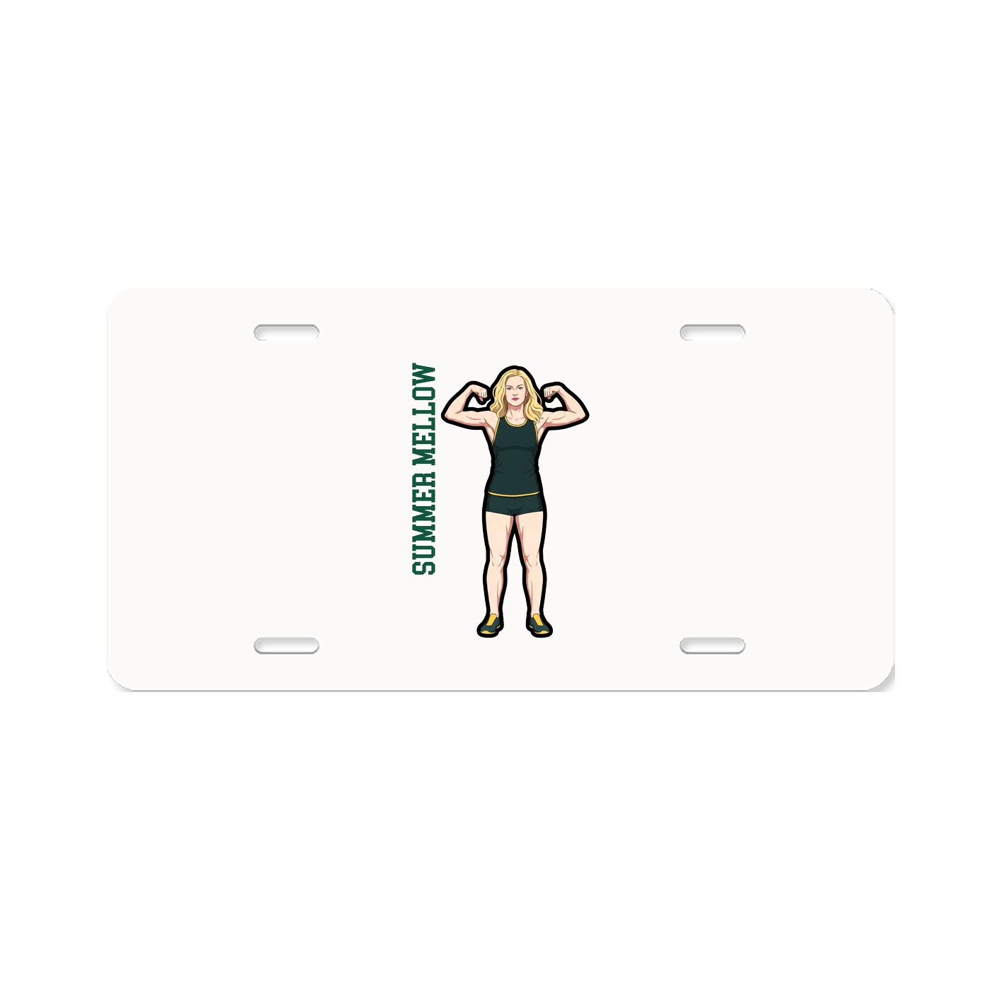 License Plate — Name Vertical in Classic