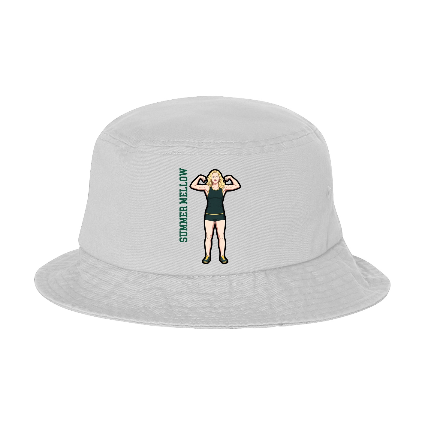 Bucket Cap — Name Vertical in White