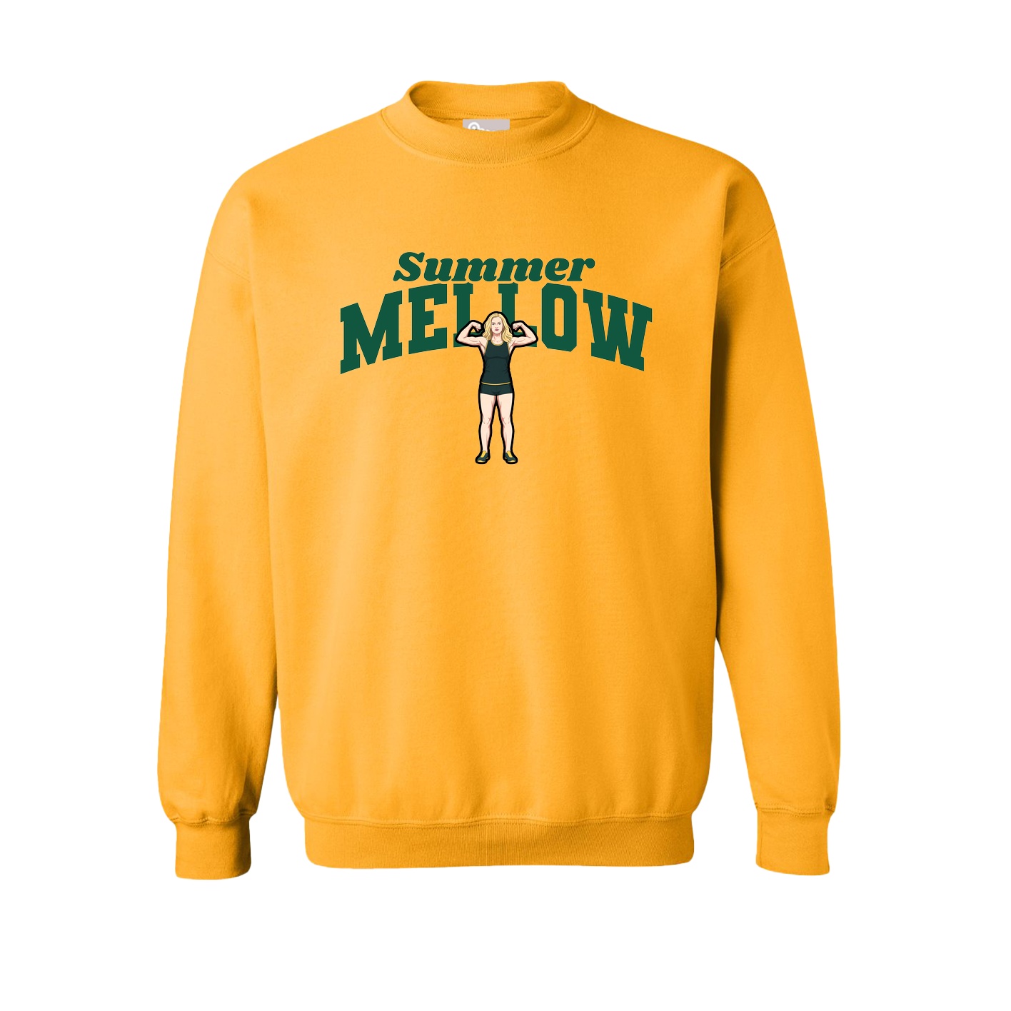 Fleece Crew — Signature Arch in Gold
