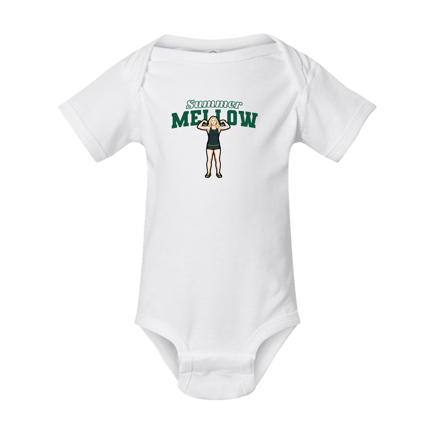 Baby Onesie — Name Arch in White